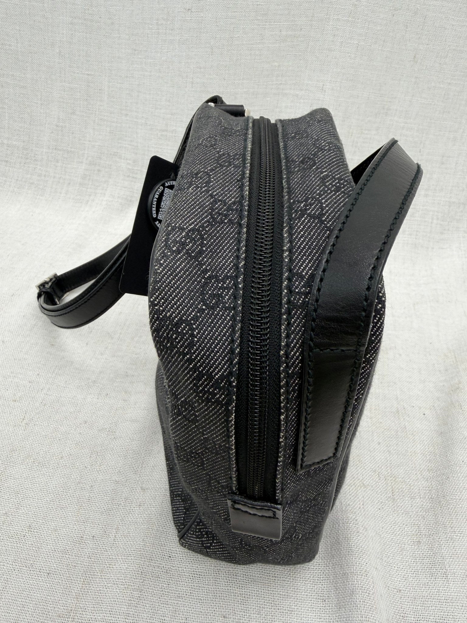 Gucci Black GG Jacquard Messenger Crossbody