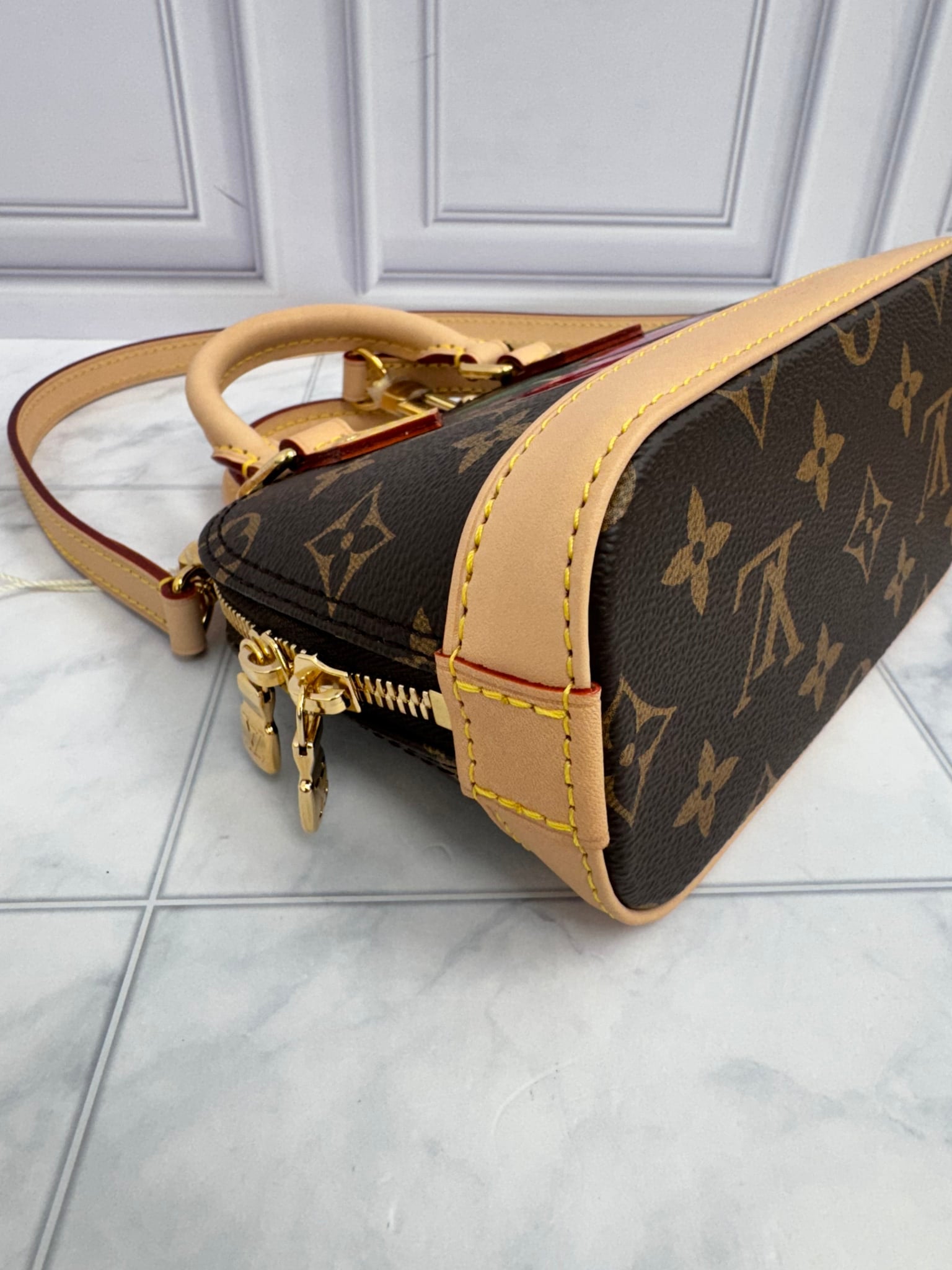 LIKE NEW - Louis Vuitton X Takashi Murakami Monogram Cerises Nano Alma