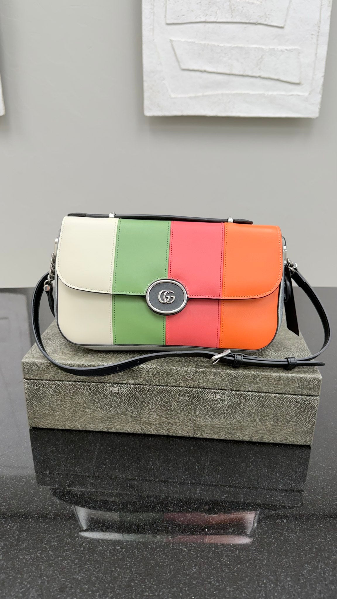 Gucci Multicolored Leather Petite GG Small Shoulder Bag