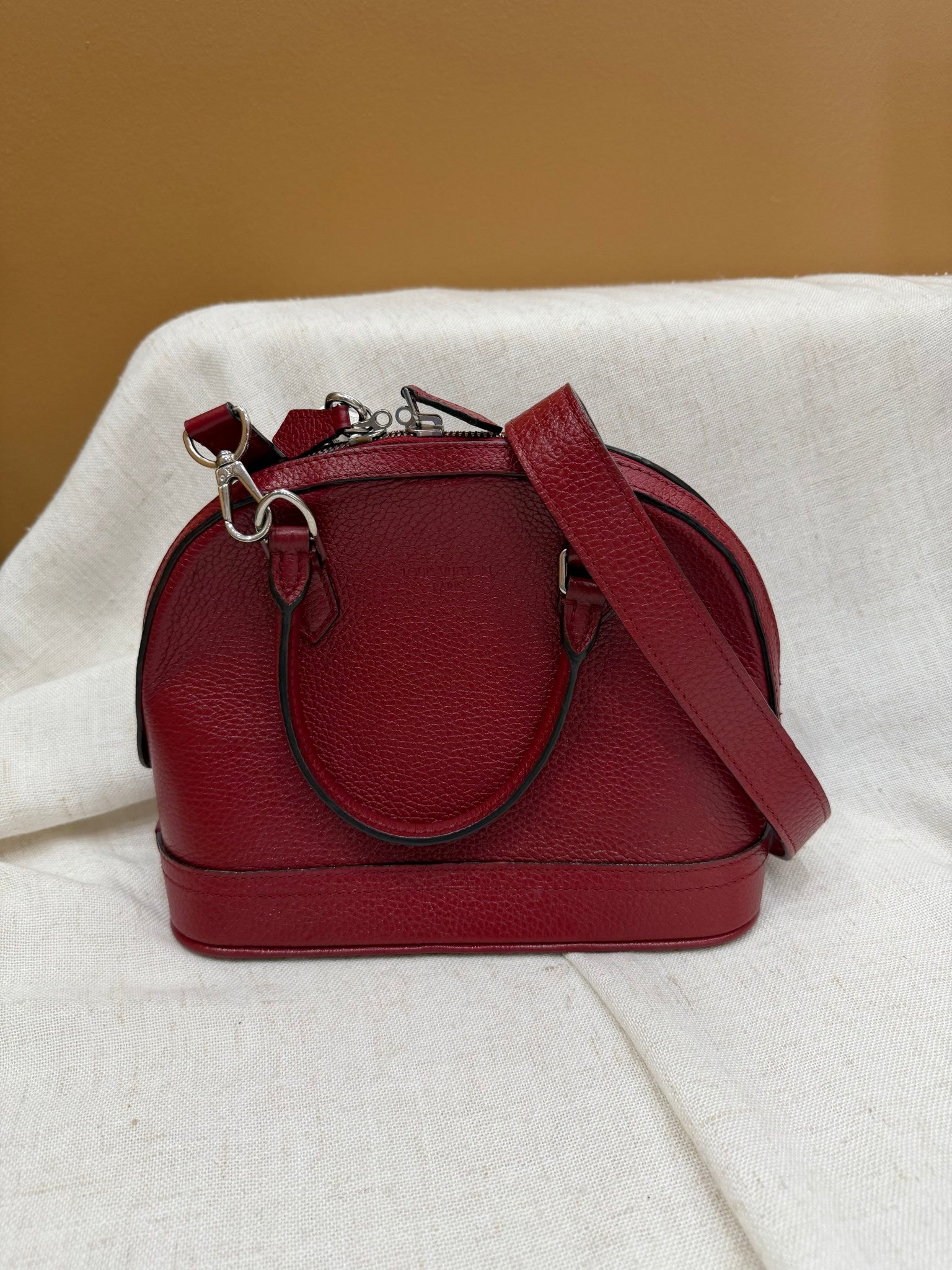 Louis Vuitton Red Taurillon Leather Alma PPM Handbag
