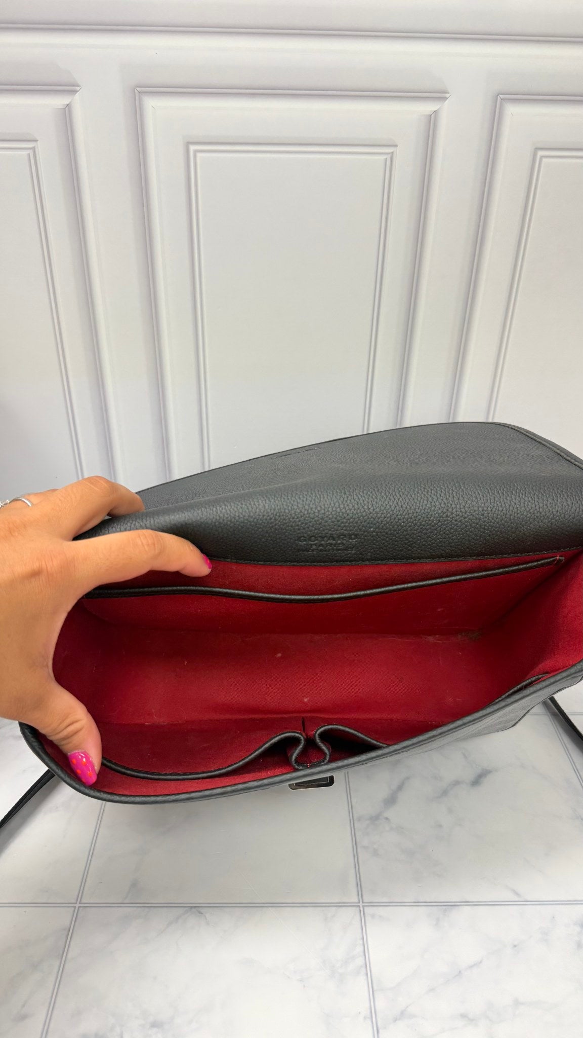 Goyard Black Goyardine Messenger Bag