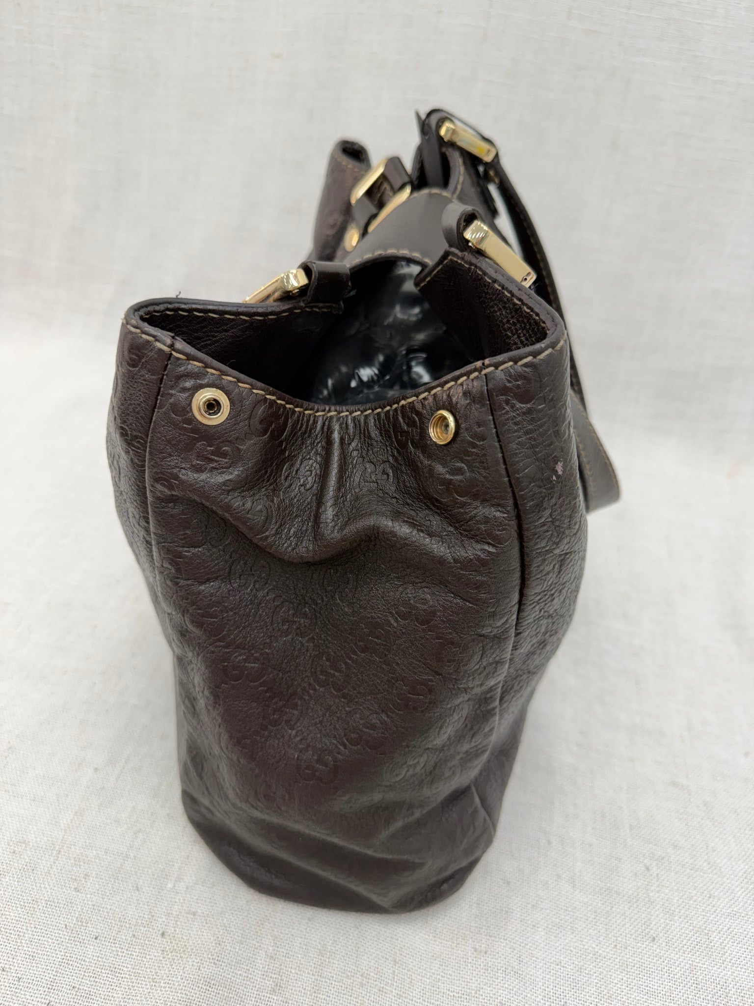 Gucci Brown Guccissima Leather Hobo Tote