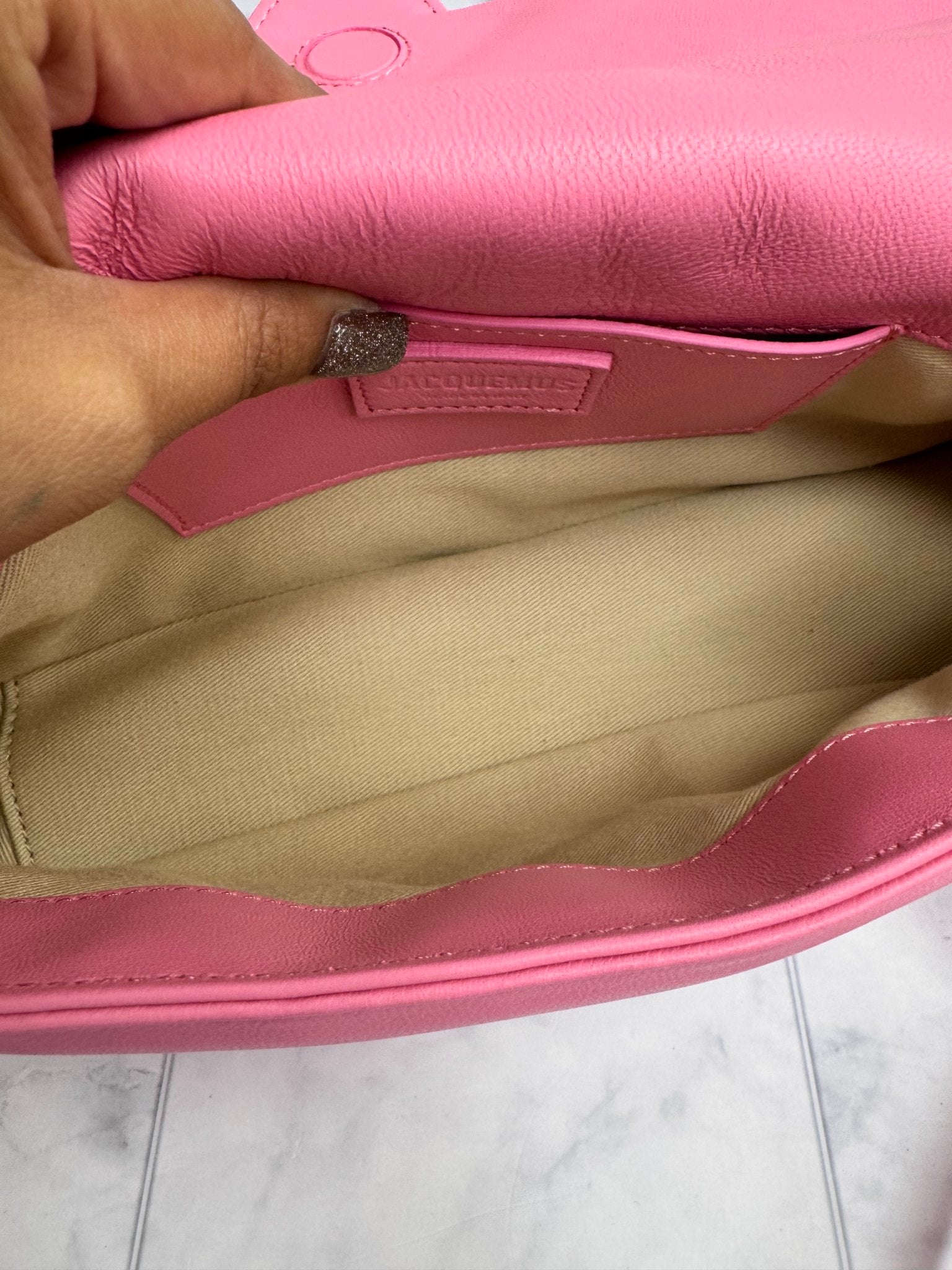 BRAND NEW Jacquemus Pink Leather Le Bambimou 2Way Handbag