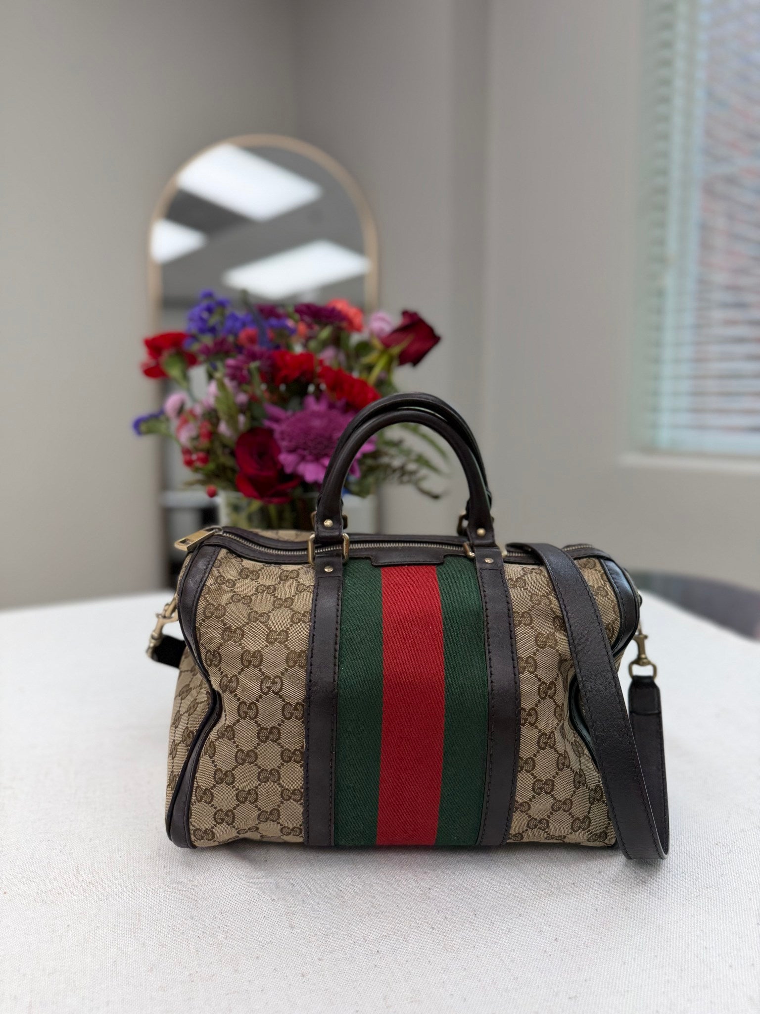Gucci GG Canvas Boston Bag