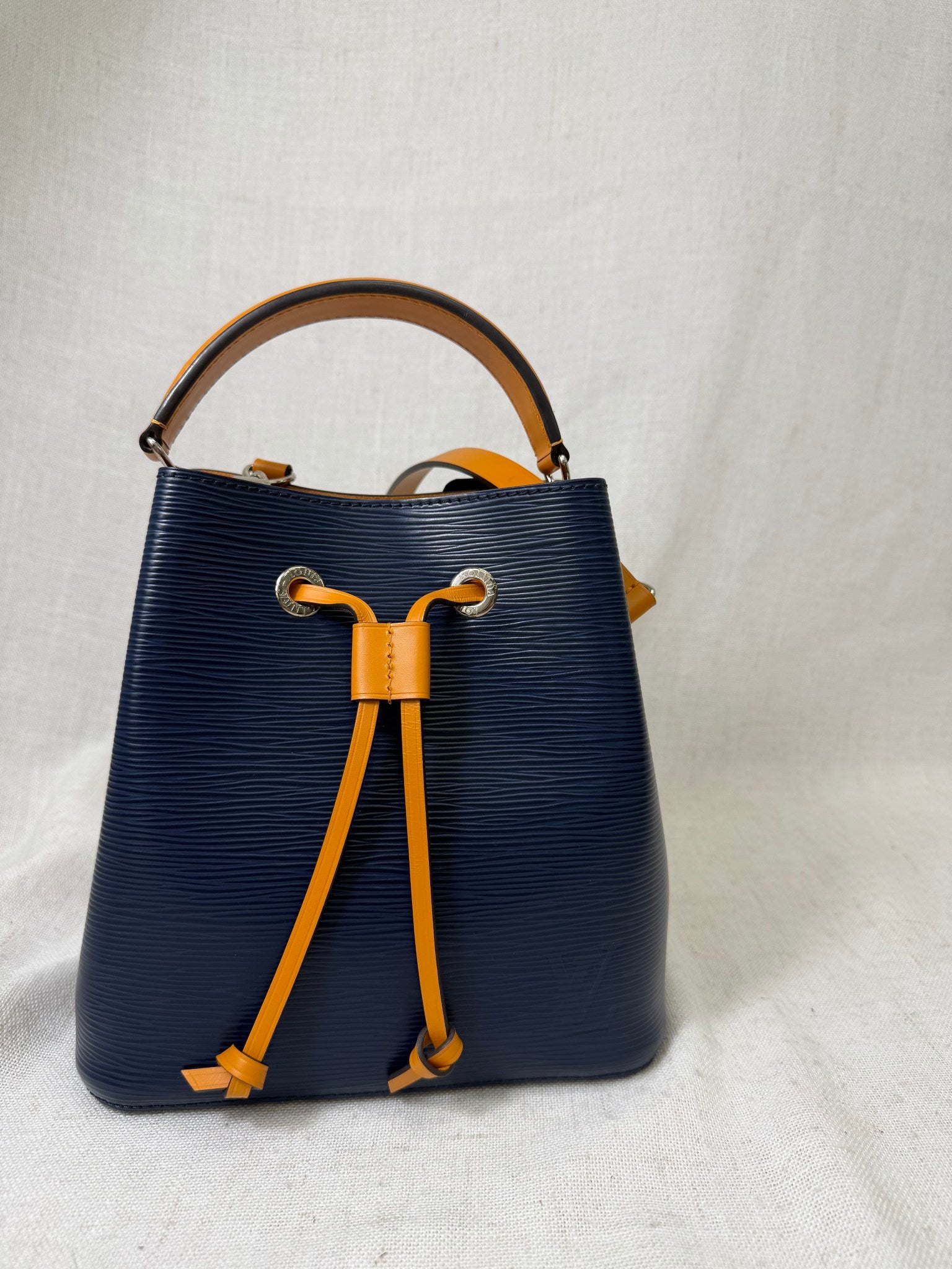 LIKE NEW - Louis Vuitton Navy Epi Leather Neon BB Handbag