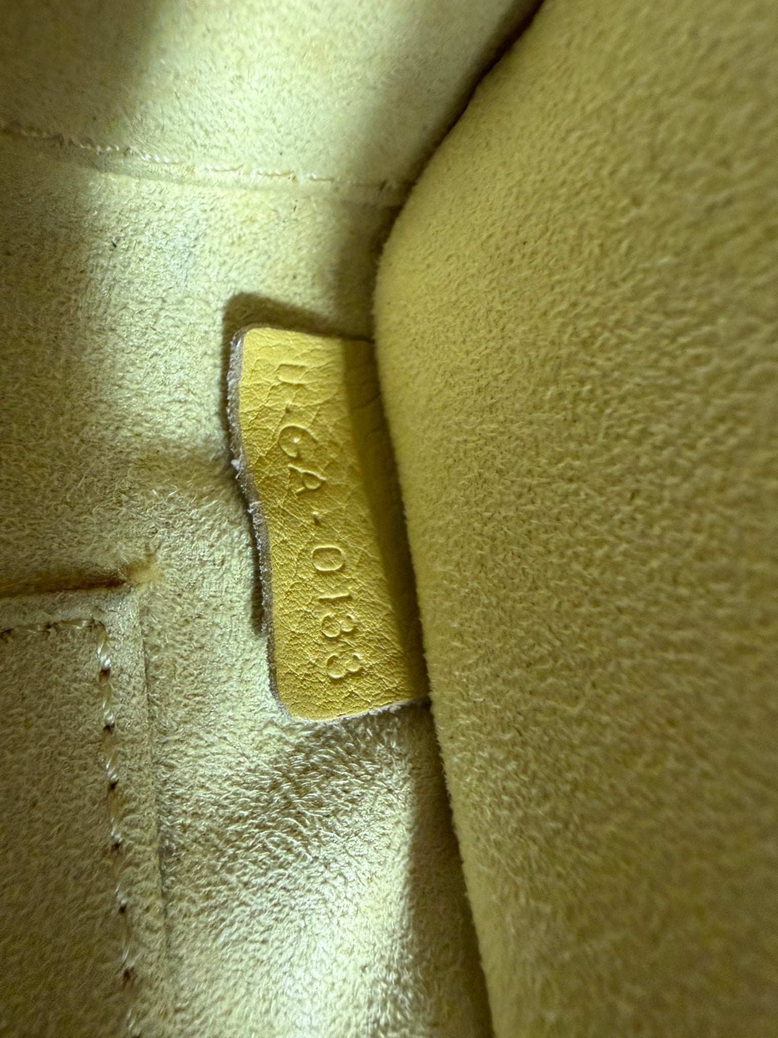 Celine Yellow Leather Nano Luggage Tote