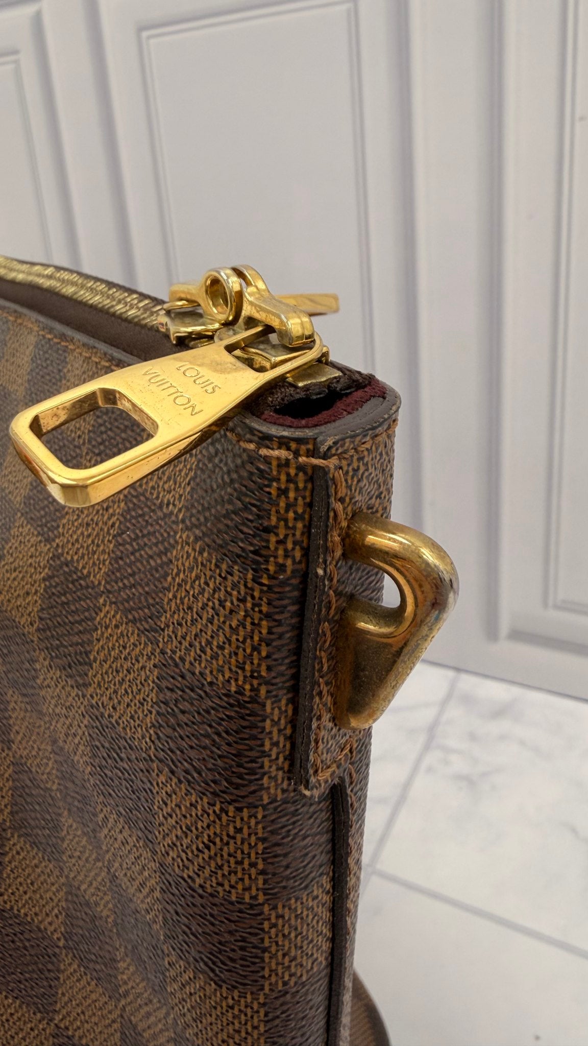Louis Vuitton Damier Ebene Belmont Tote Bag
