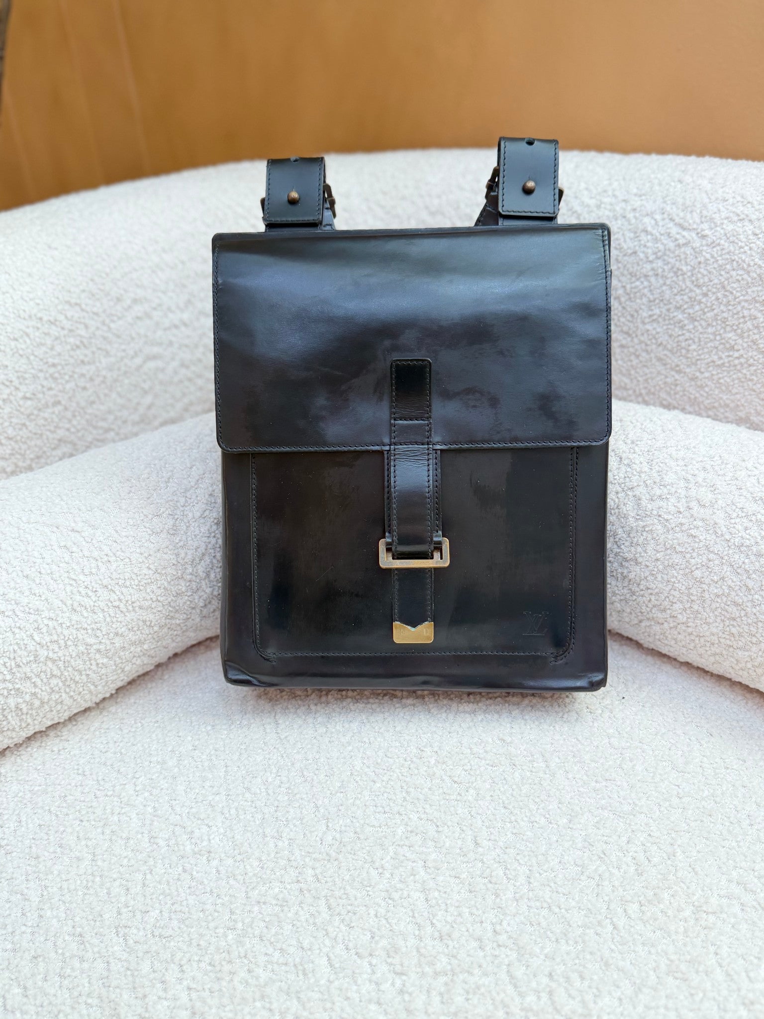 Louis Vuitton Black Leather Liege Fantasun Bag