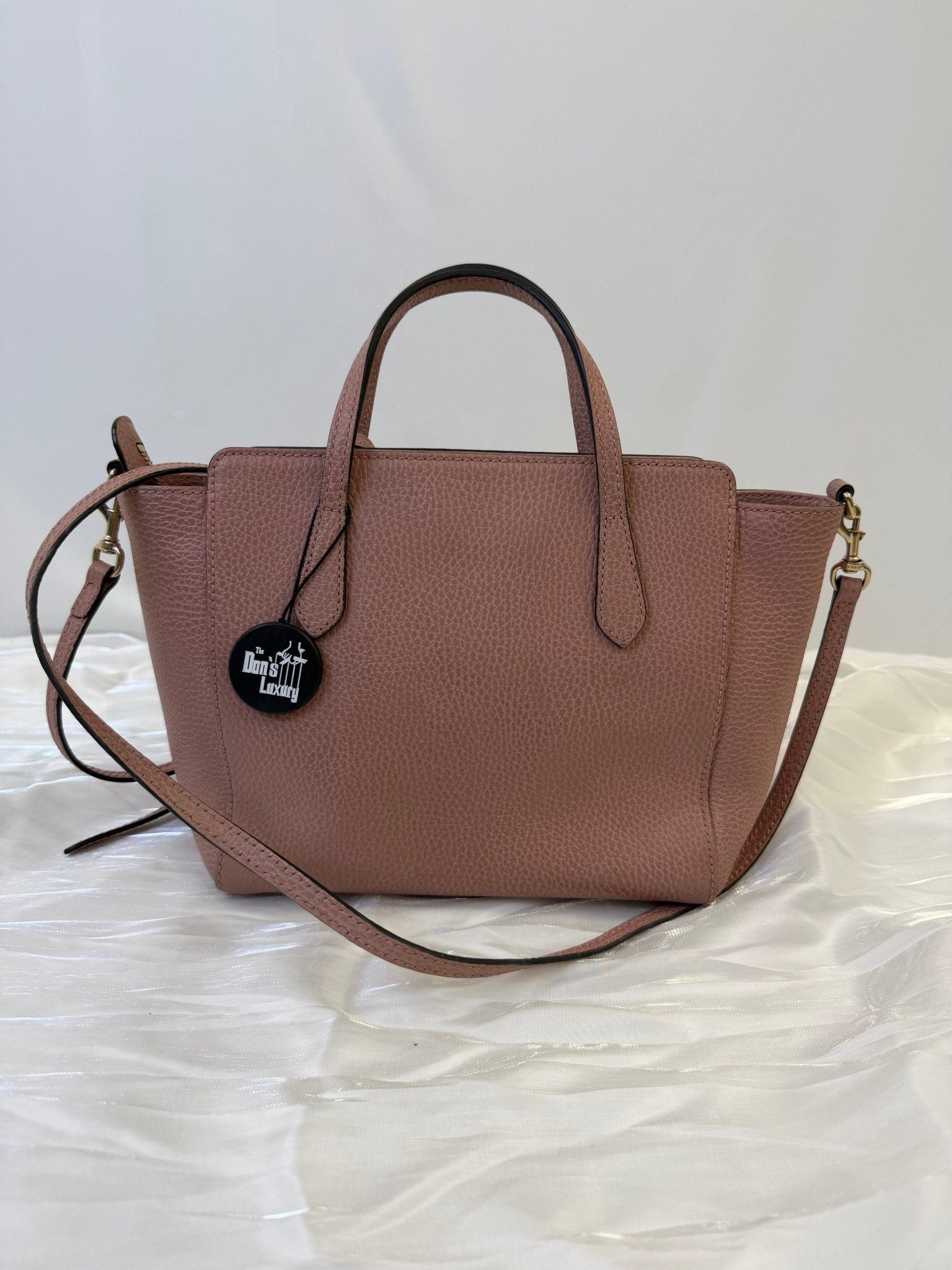 Gucci Light Pink Leather Two Way Swing Tote Bag