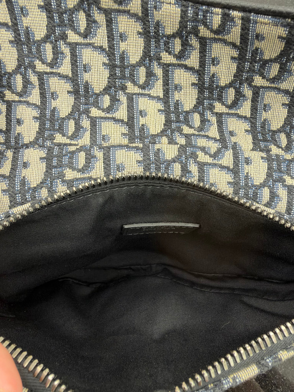 Christian Dior Navy Trotter Canvas Dior Saddle Messenger Pouch