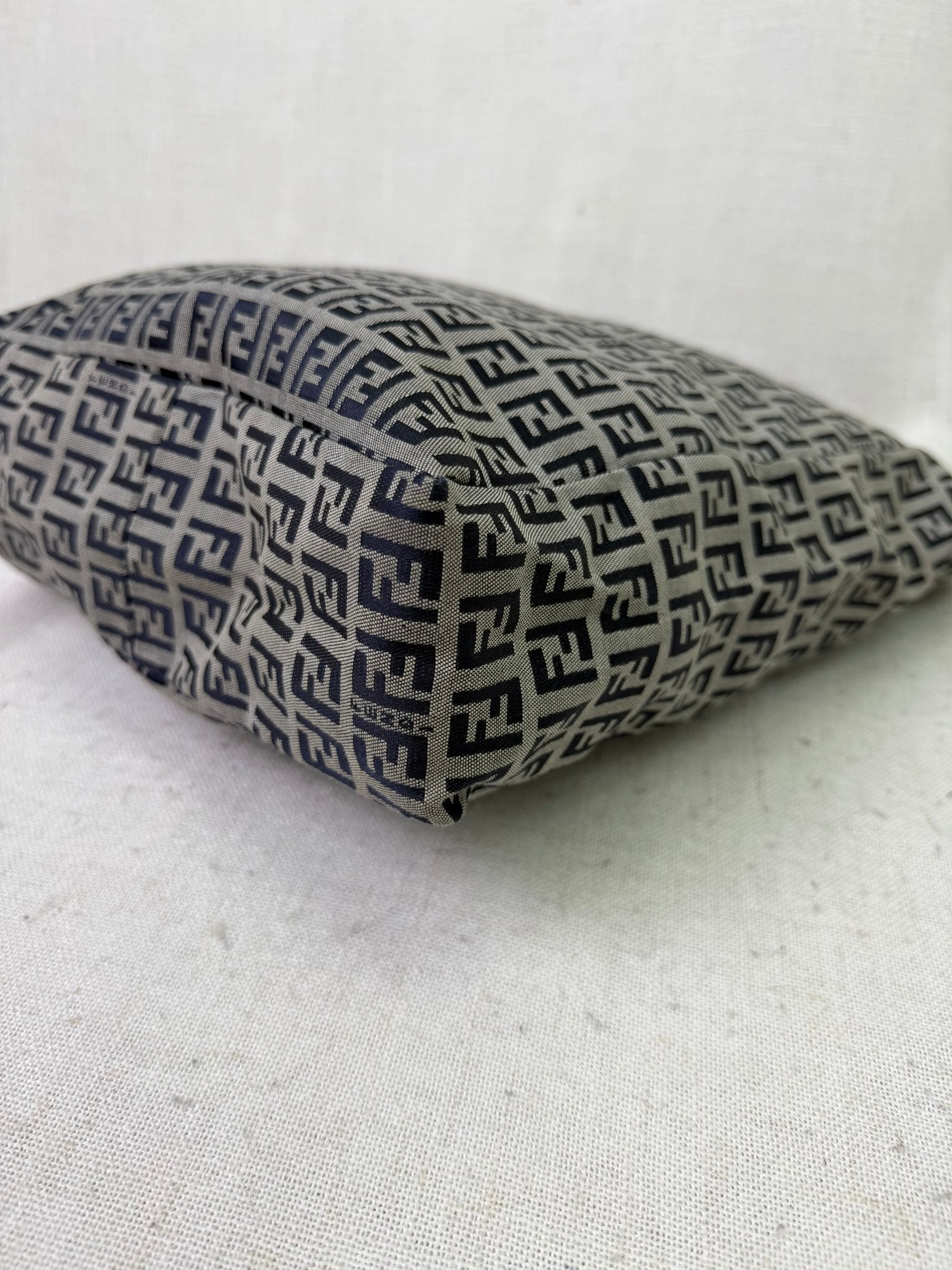 Fendi Navy Zucchino Canvas Tote