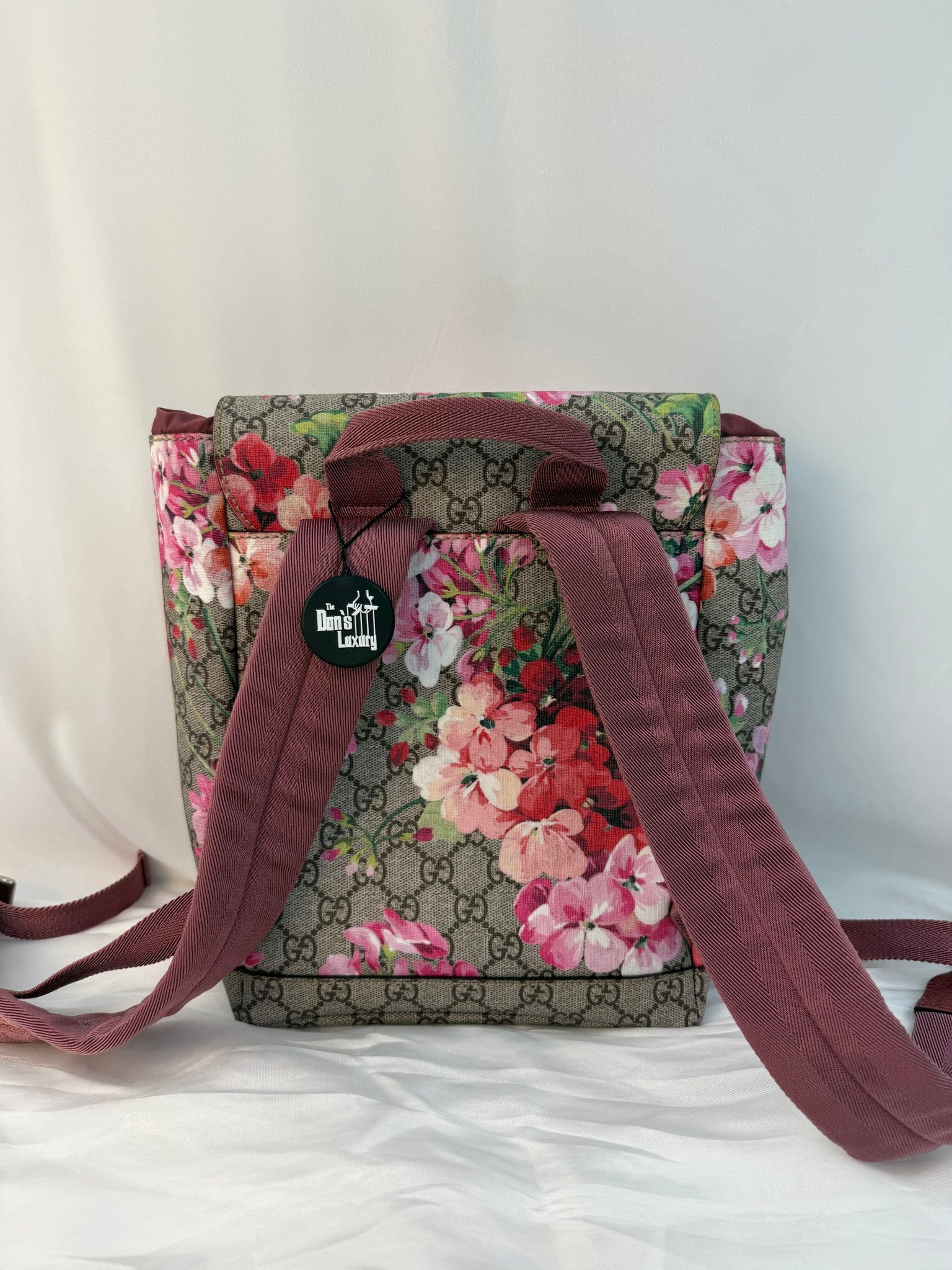 Gucci Brown GG Supreme Print Blooms Backpack