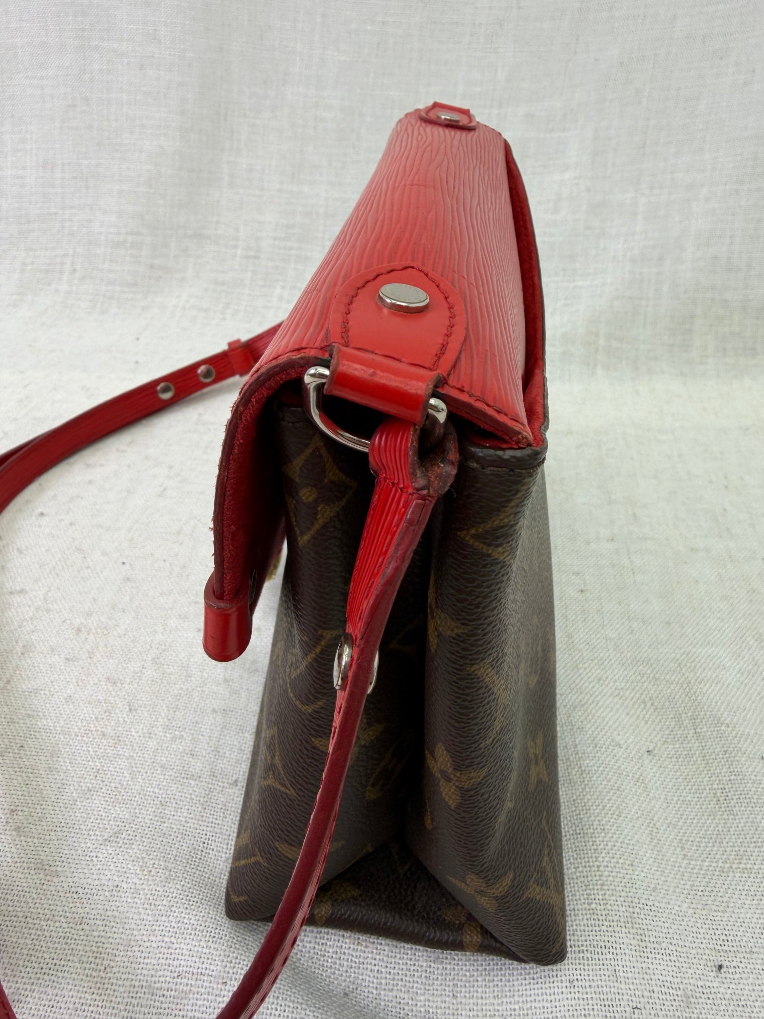 Louis Vuitton Monogram & Red Epi Saint Michel Crossbody