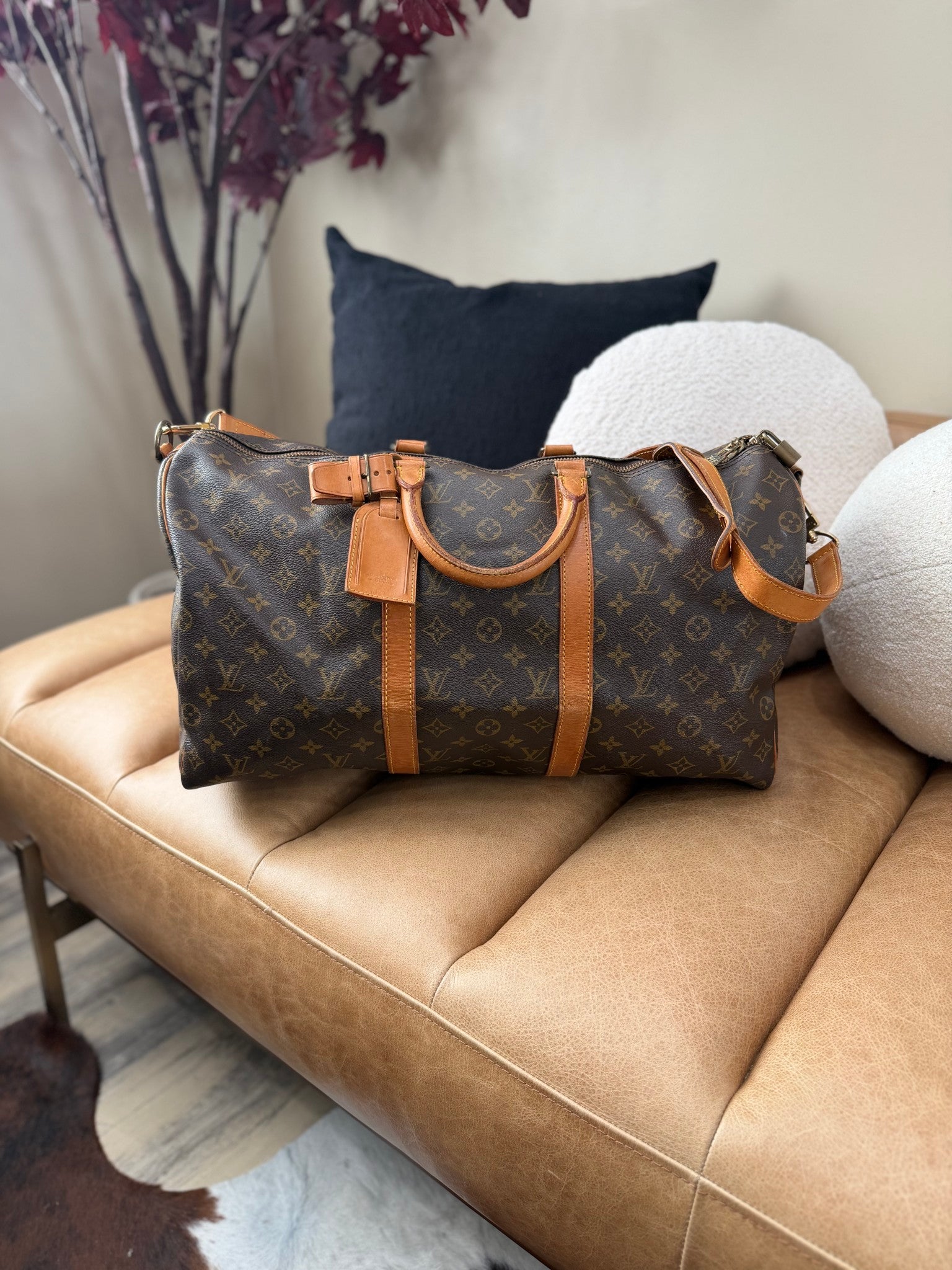 Louis Vuitton Monogram Keepaall 50 Duffle Bag