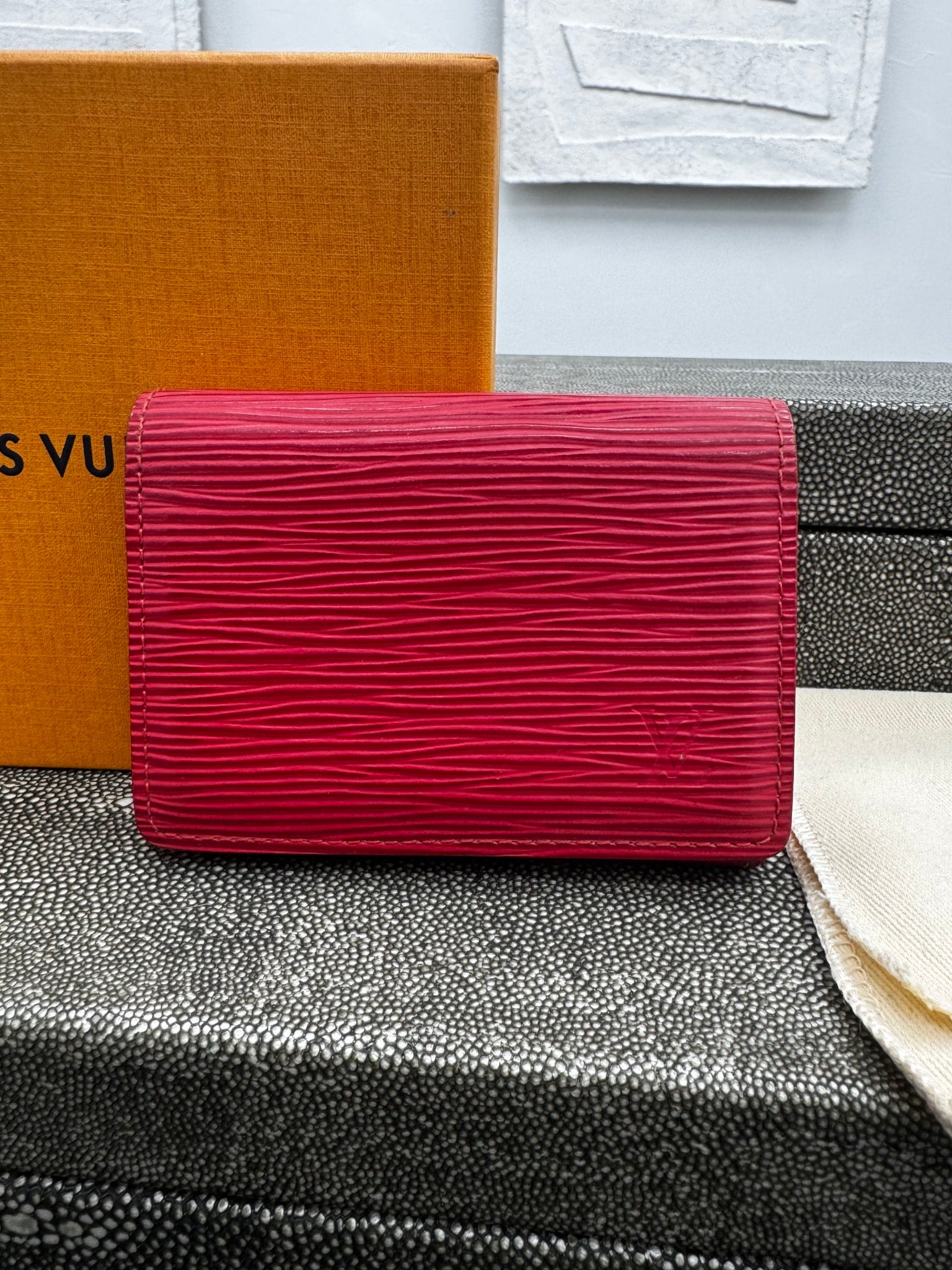 Louis Vuitton Red Epi Card Case