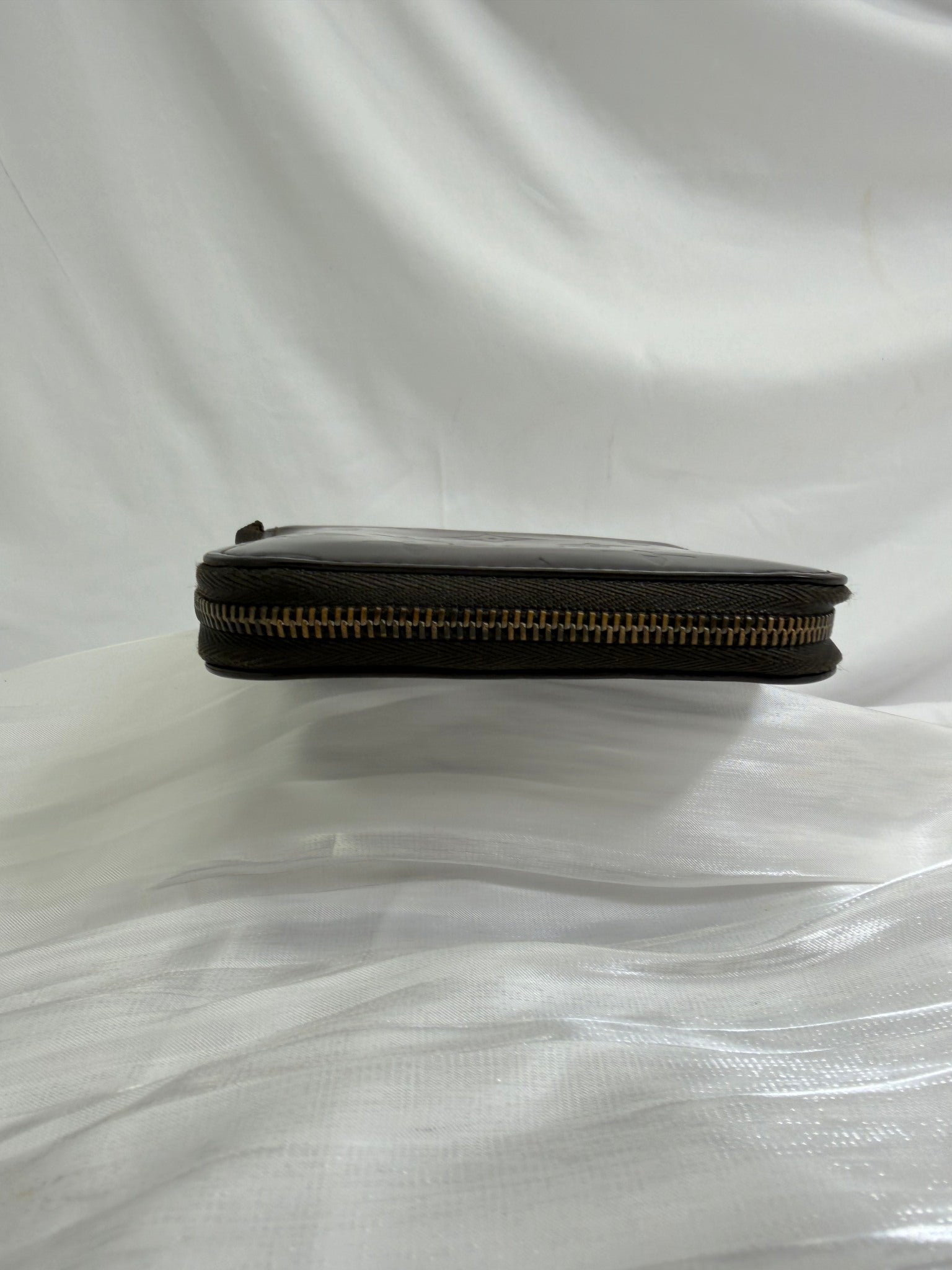 Louis Vuitton Dark Brown Matte Vernis Zippy Compact Wallet