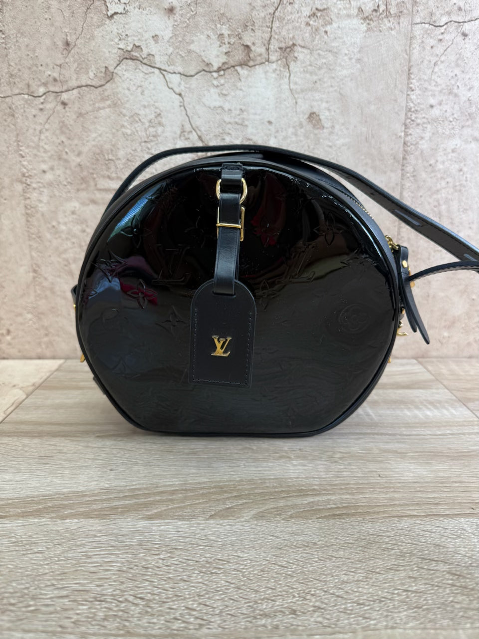 Louis Vuitton Black Vernis Boite Chapeau Souple MM