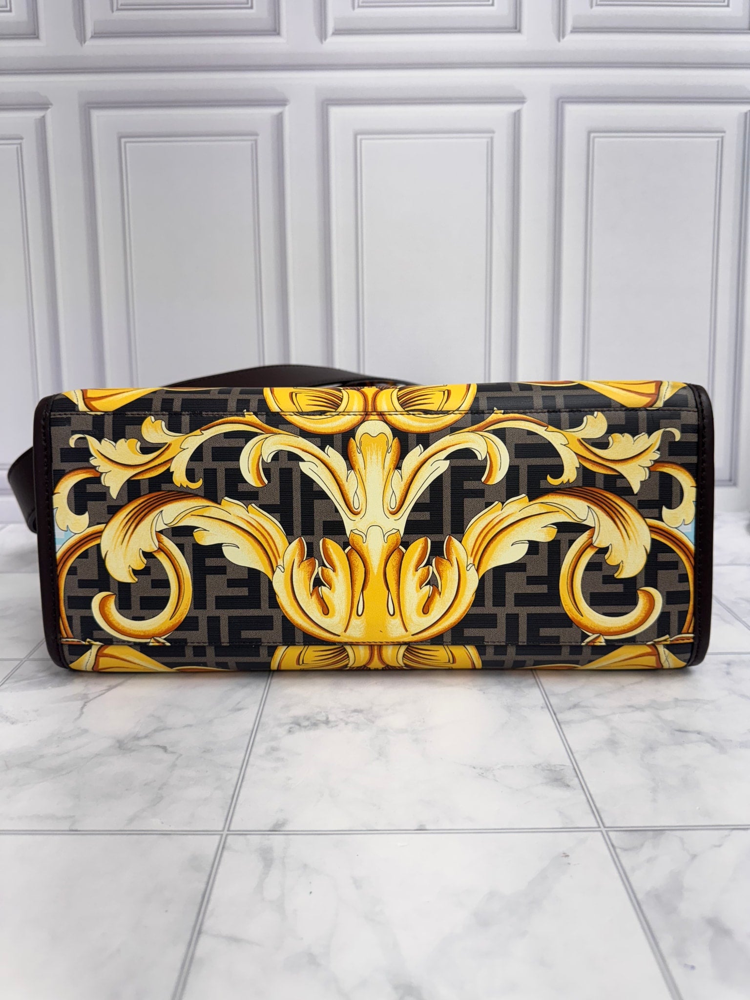 Fendi X Versace Multicolor Coated Canvas Fendace Sunshine Tote Bag