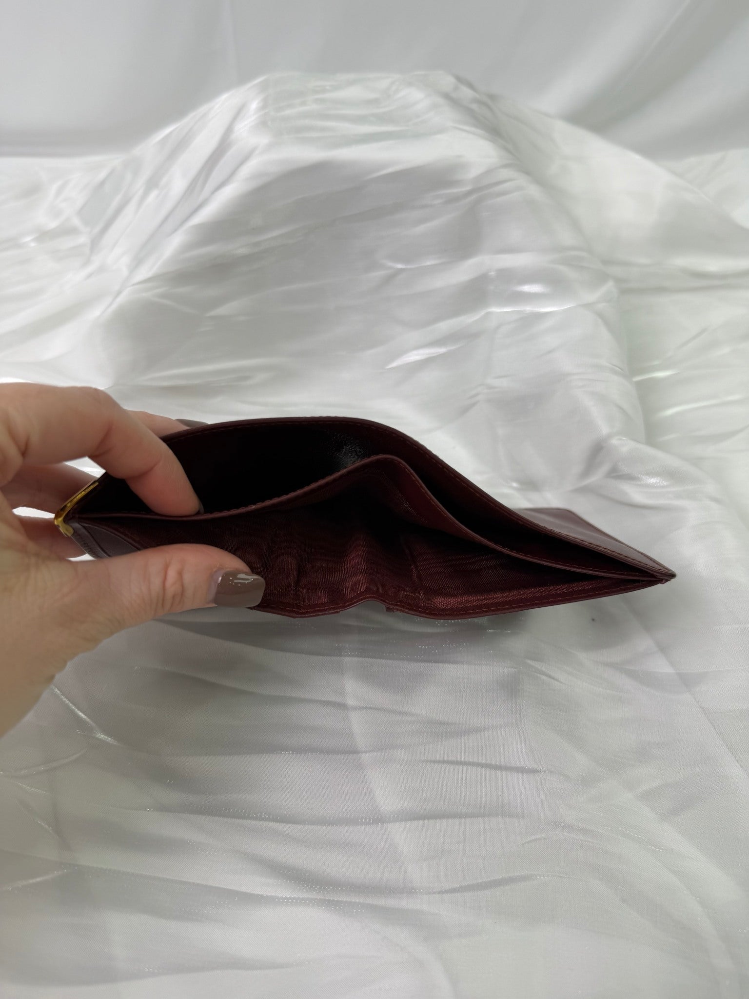 Cartier Bordeaux Leather Bifold Wallet