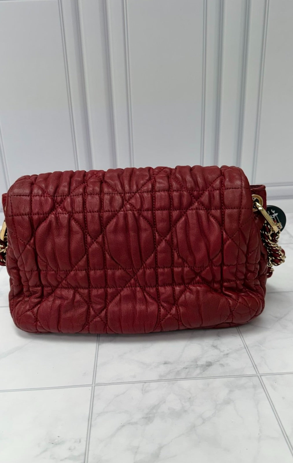 Christian Dior Marmoon Quilted Leather Delices Shoulder Bag