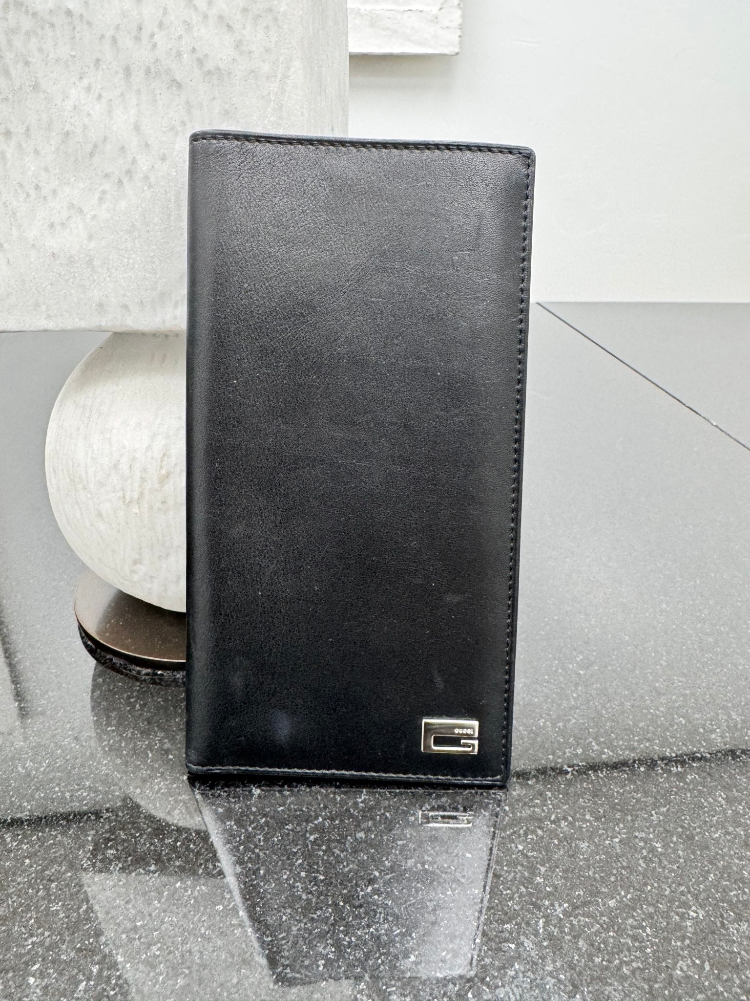 Gucci Black Leather Long Wallet