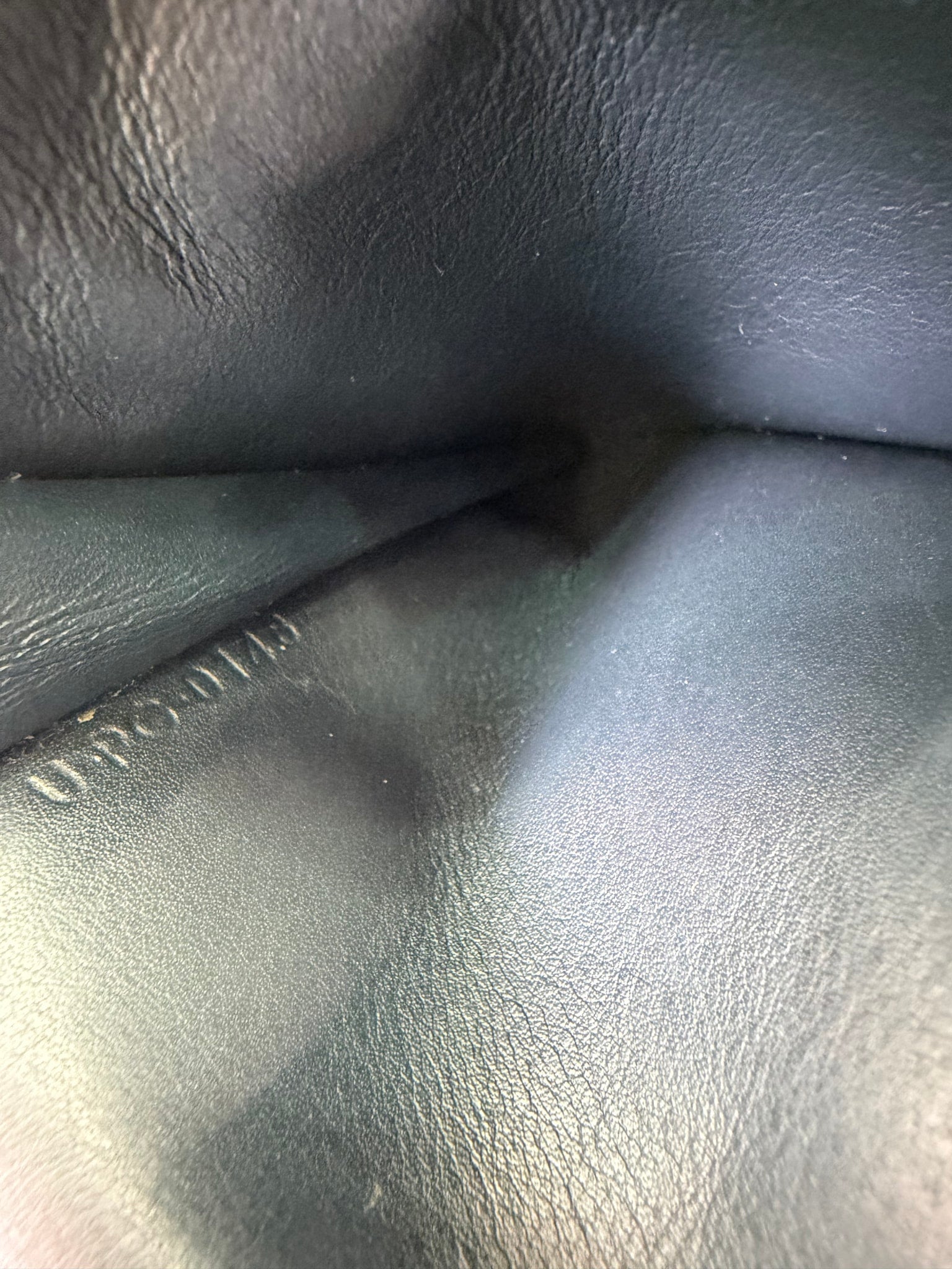 Celine Mint And Navy Leather Medium Strap Wallet