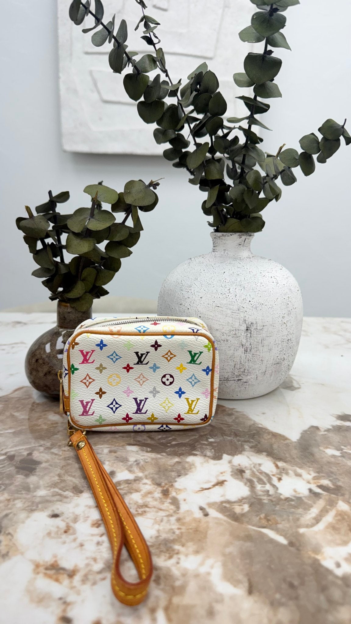 Louis Vuitton White Multicolor Monogram Trousse Wapity Pouch