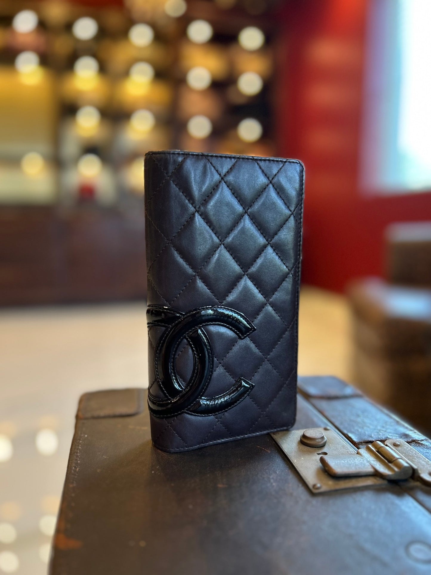 Chanel Brown Quilted Calfskin CC Long Wallet