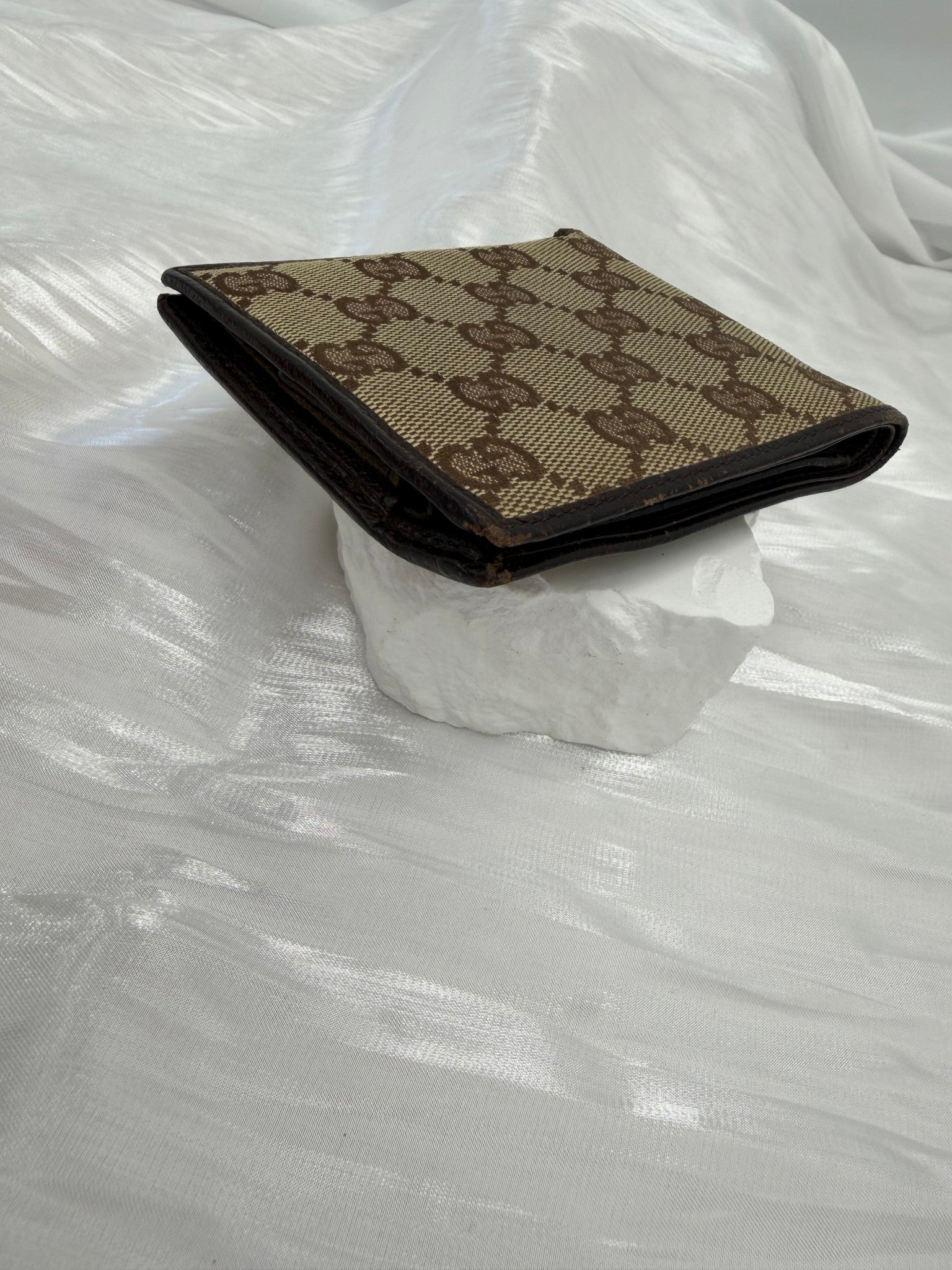 Gucci Brown GG Canvas & Leather Bifold