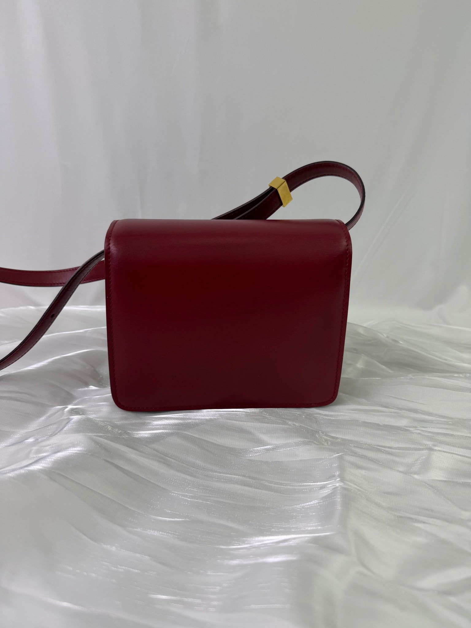 Celine Red Leather Classic Box Bag
