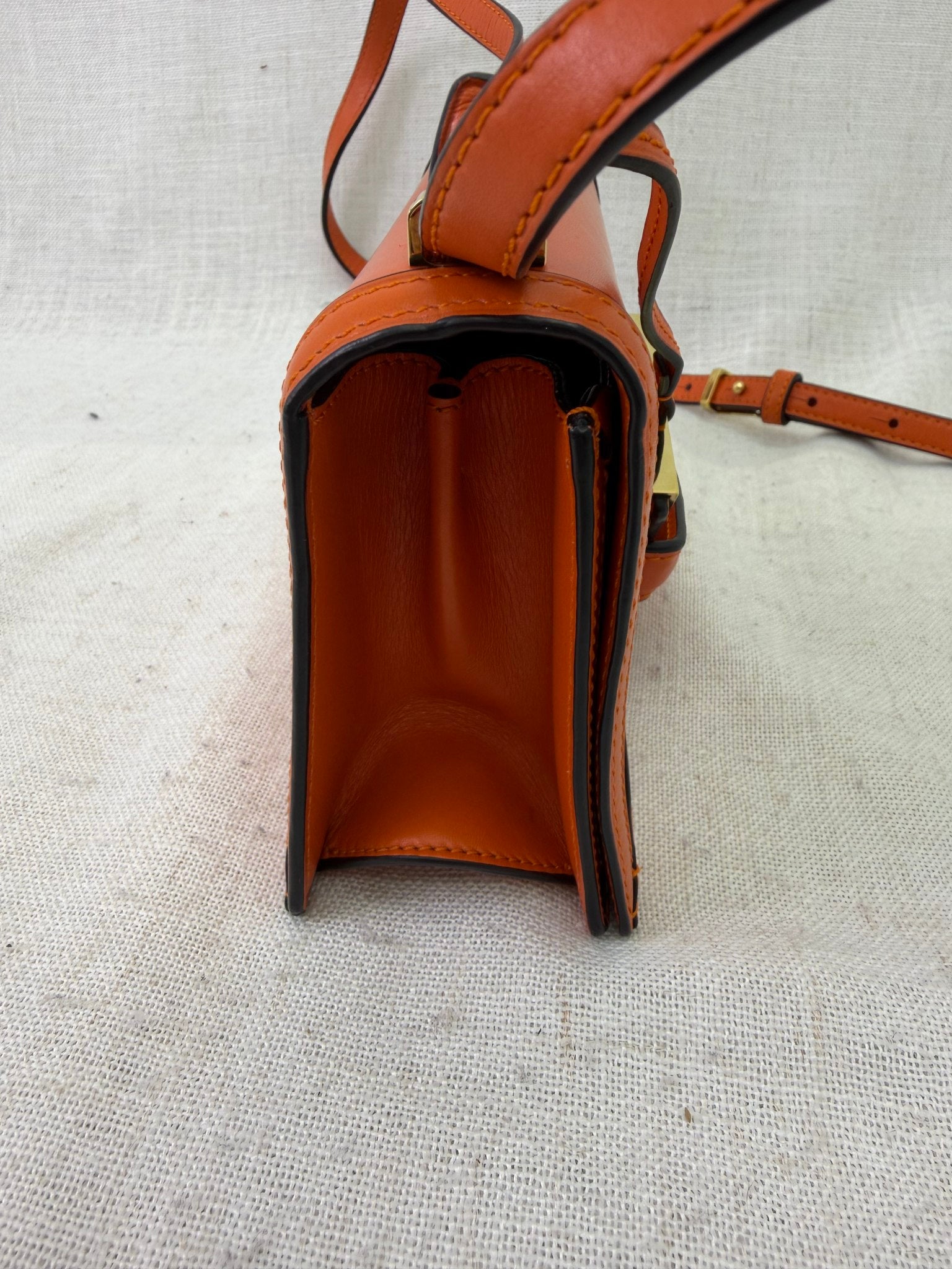 Loewe Orange Leather Barcelona Crossbody