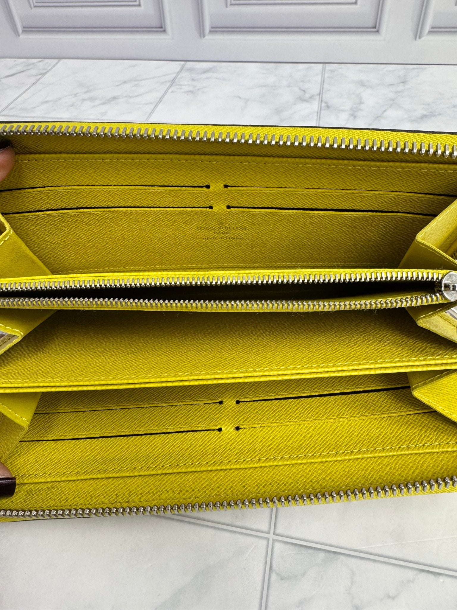 Louis Vuitton Yellow Epi Zippy Wallet