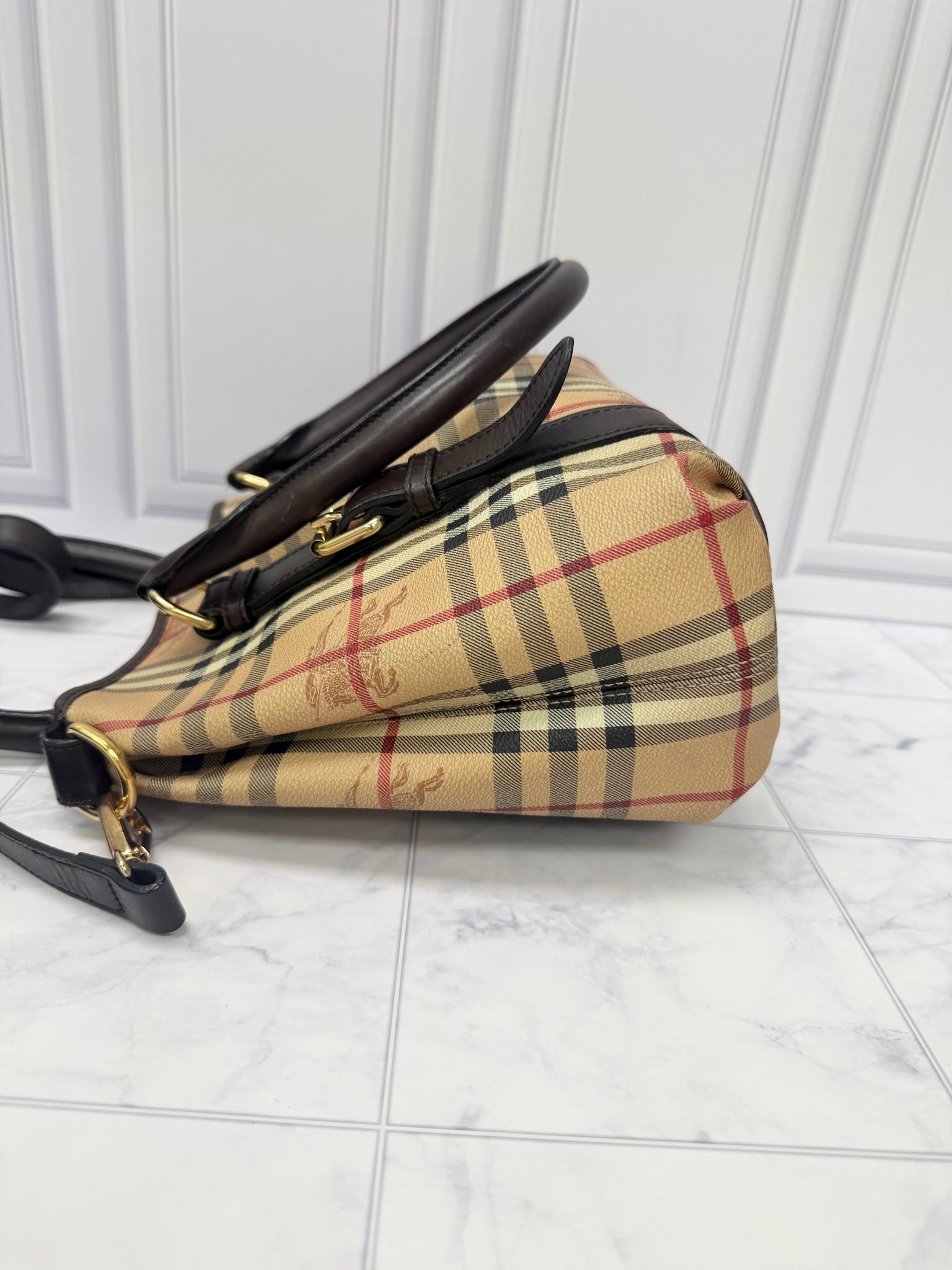 Burberry Beige Haymarket Northfield Tote