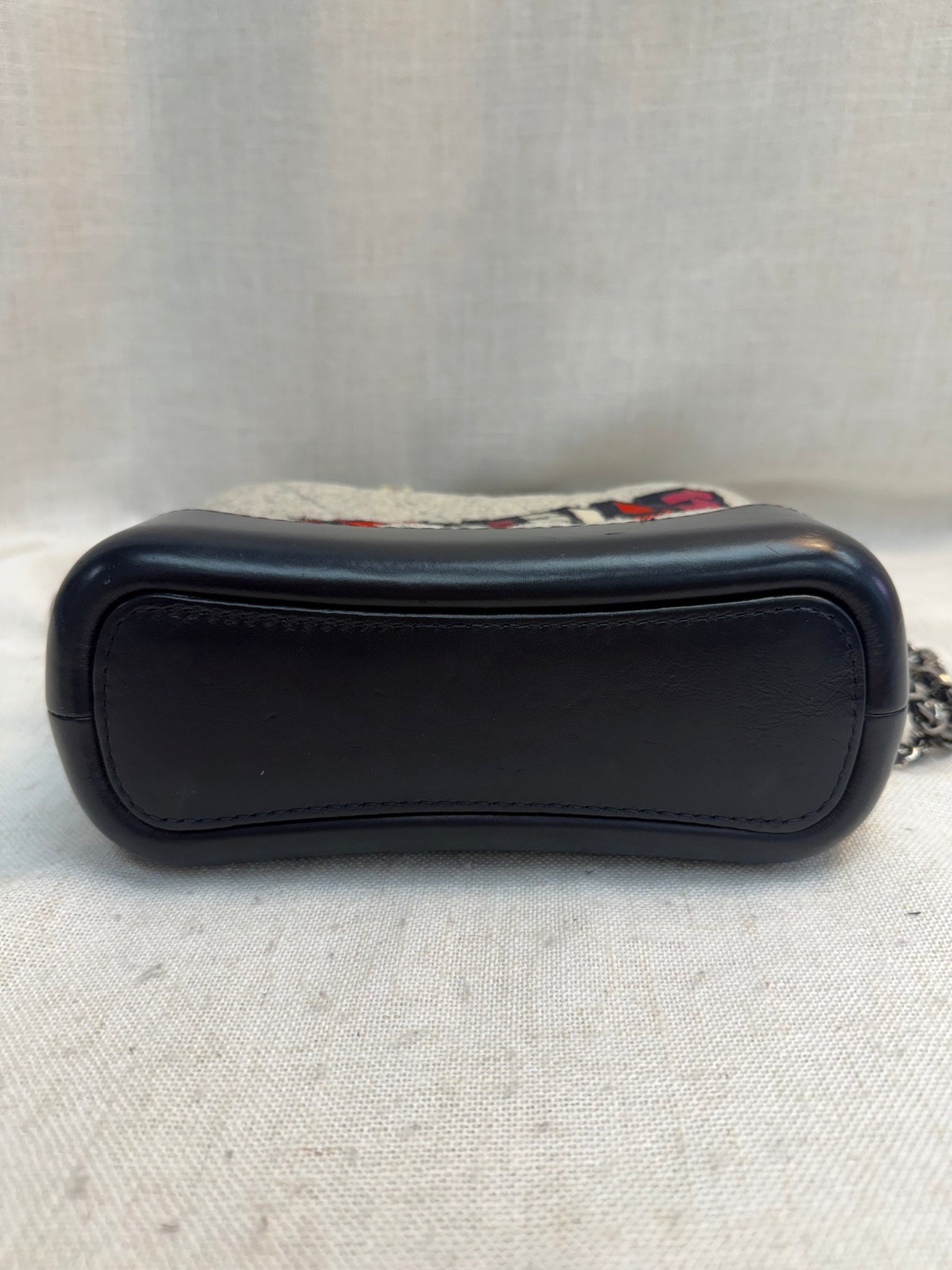 Chanel Grey Wool Gabrielle Small Hobo Bag