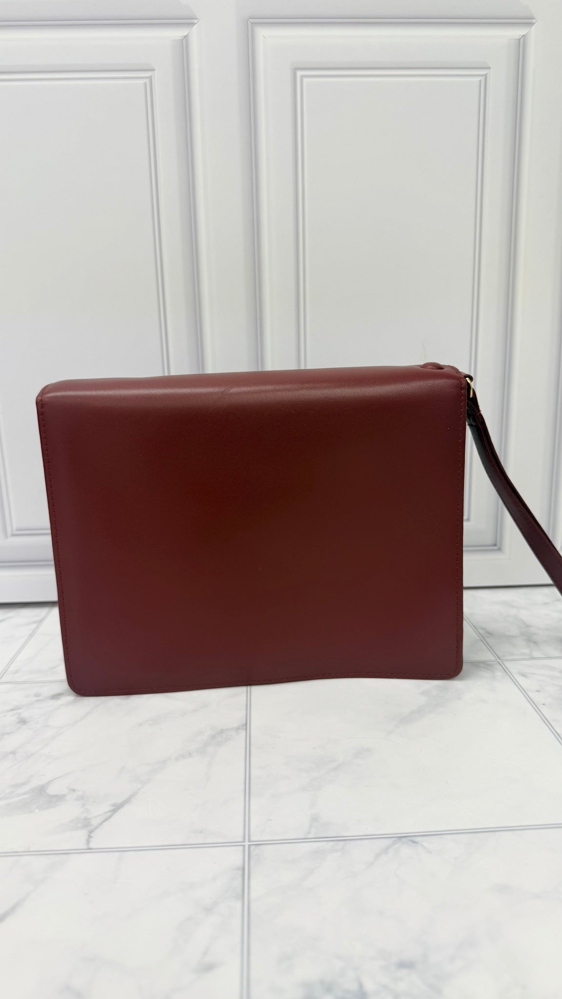 Cartier Burgundy Leather Clutch