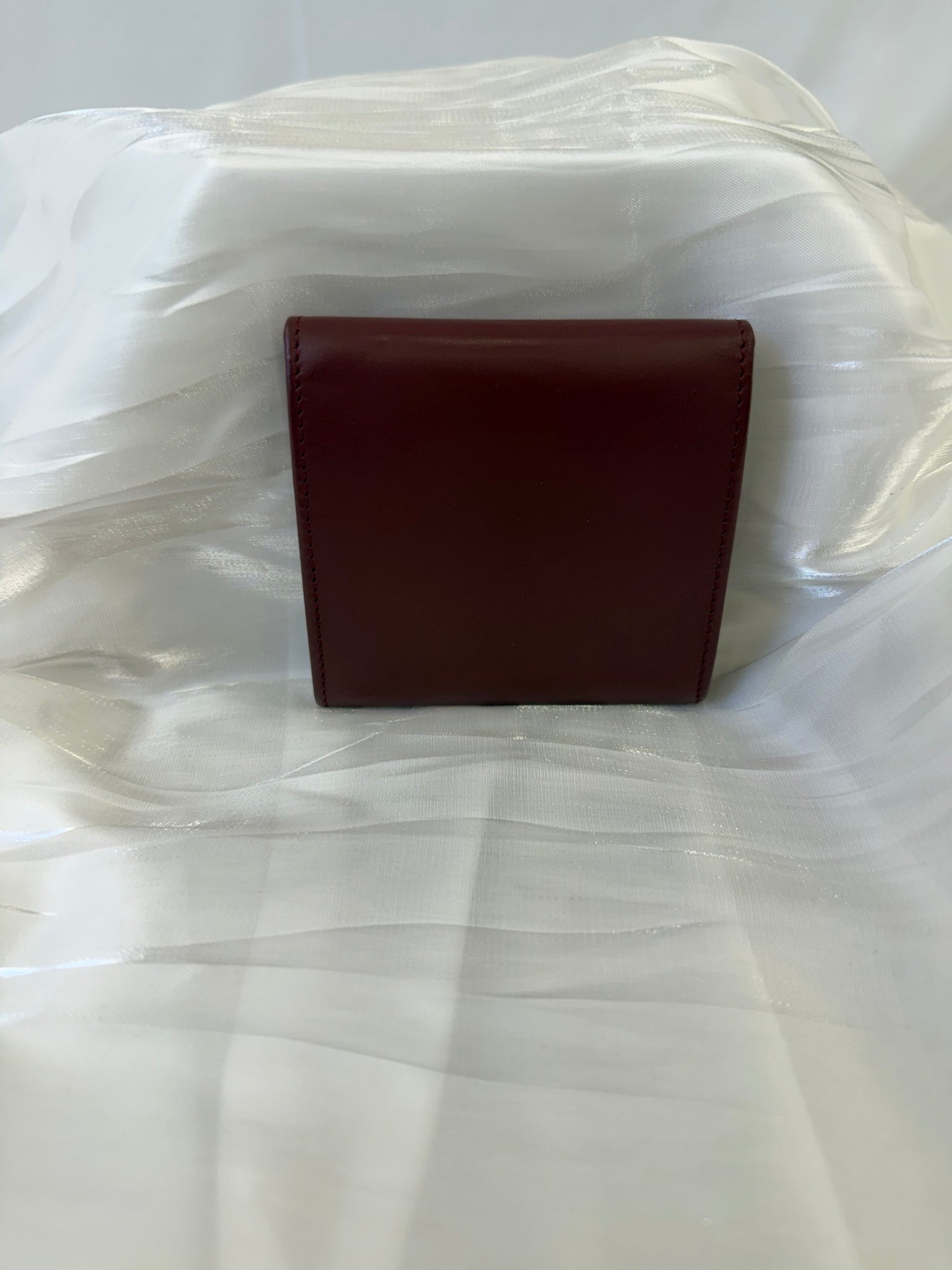 Cartier Bordeaux Leather Must Line Coin Case