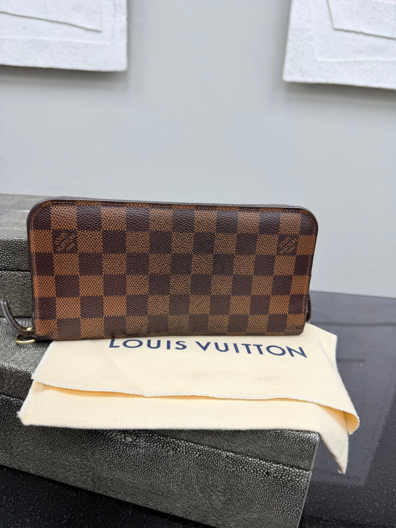Louis Vuitton Damier Ebene Porte Feuille Long Wallet