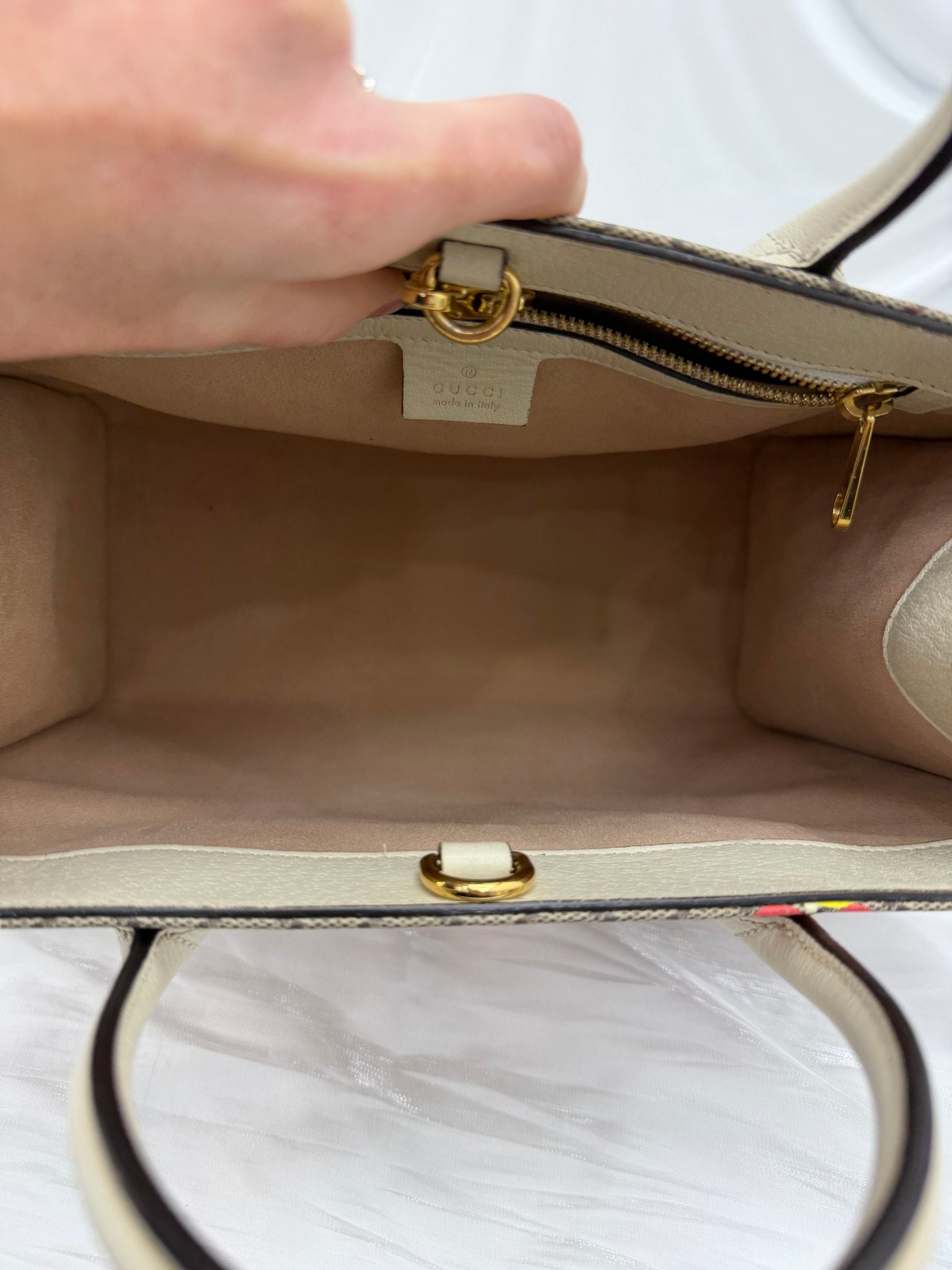 Gucci Multicolor GG Supreme Les Pommes Small Tote