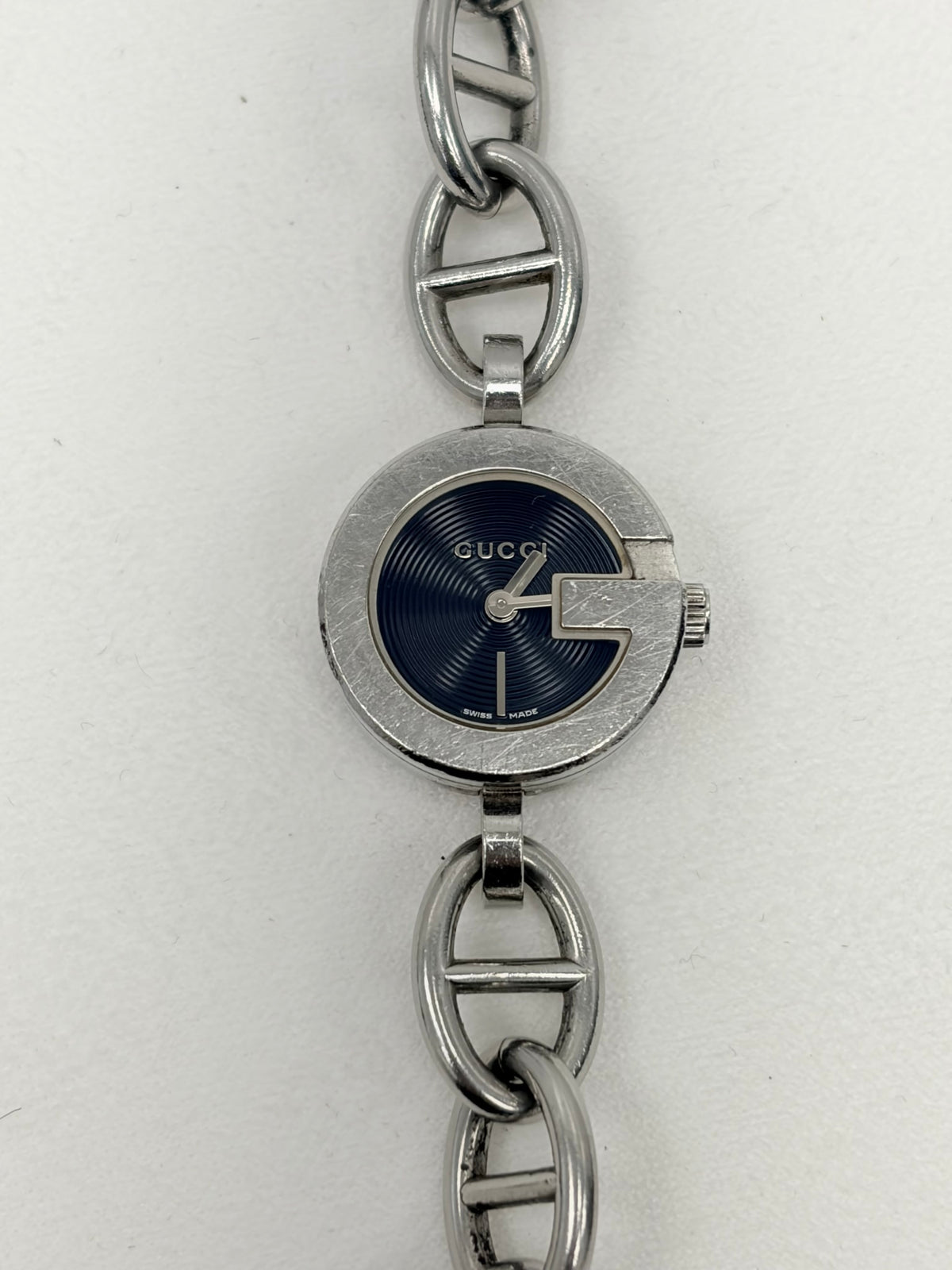 Gucci Stainless Steel G Bezel Charm Bracelet Watch