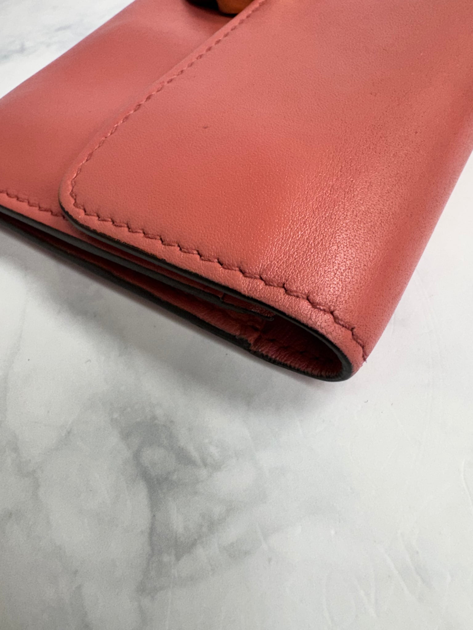 Gucci Pink Leather Interlocking G Long Wallet