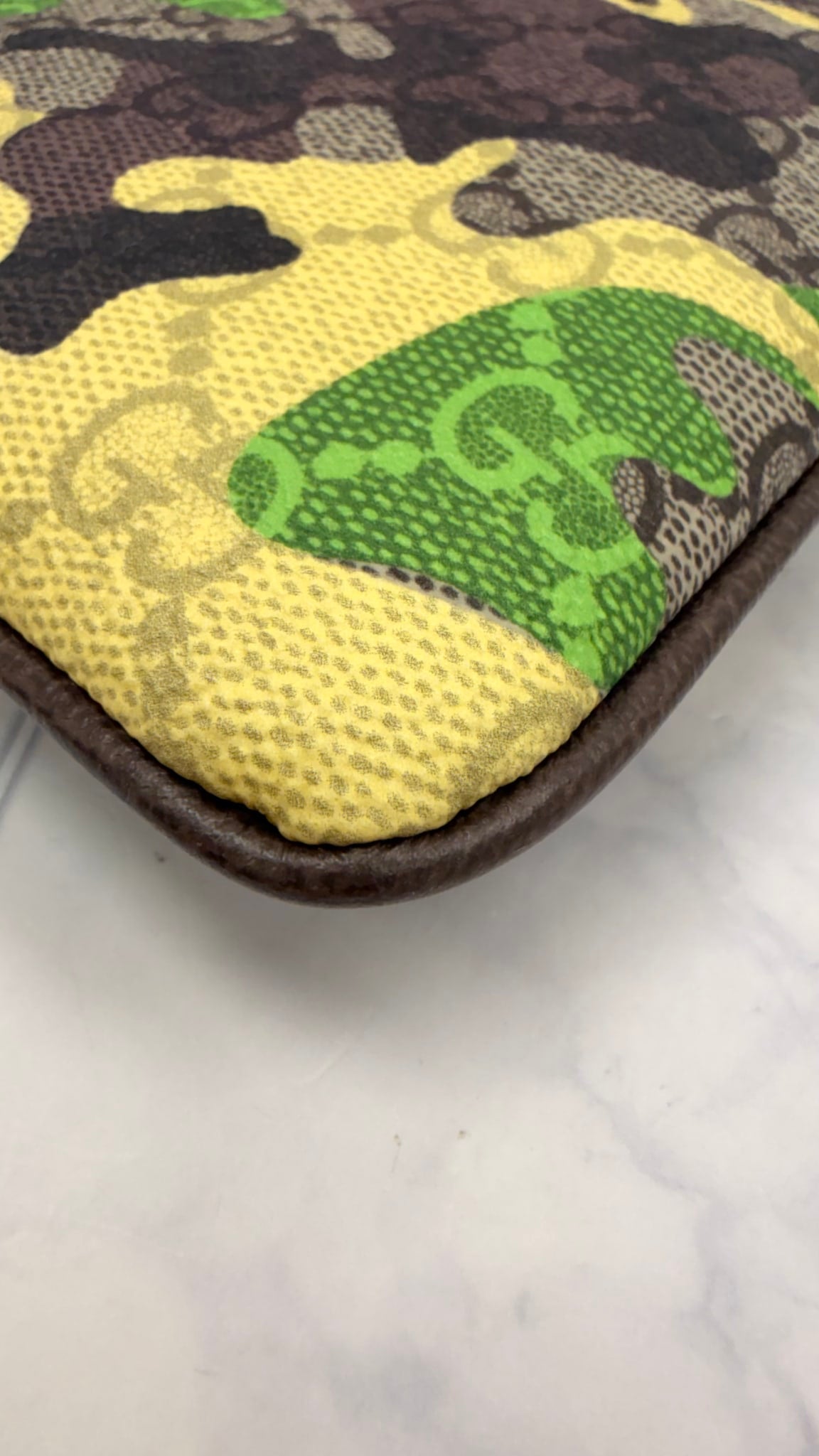 Gucci Multicolor GG Supreme Canvas Camouflage Pouch