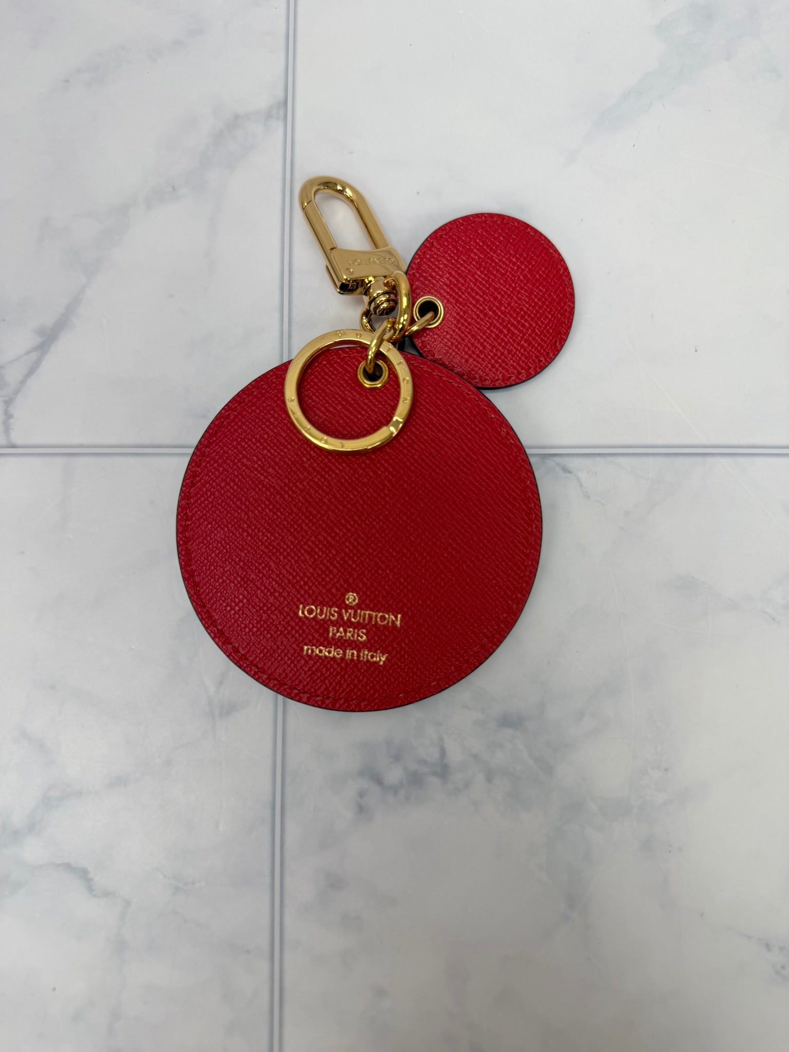 LIKE NEW - Louis Vuitton Blue Denim Patchwork Bag Charm