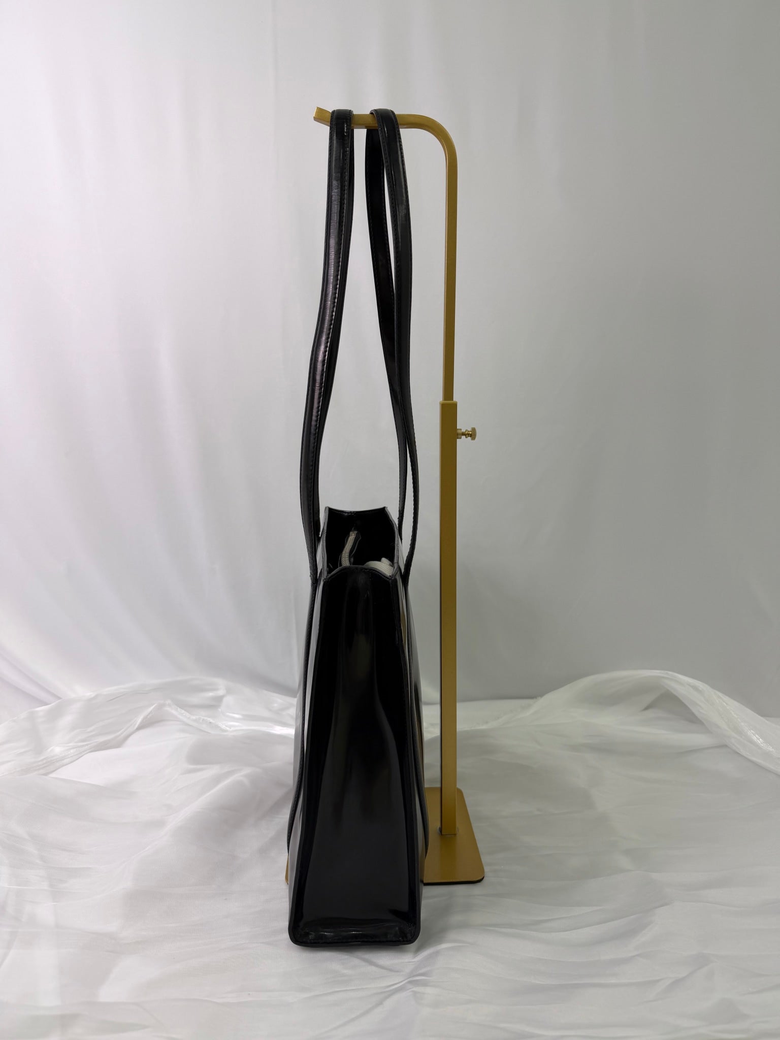 Prada Black Patent Leather Tote Bag