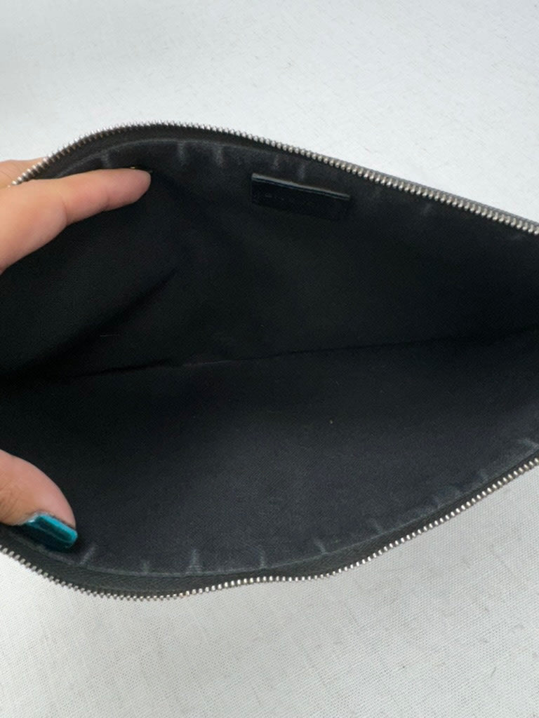 Givenchy Black Rottweiler Print Coated Canvas Pouch