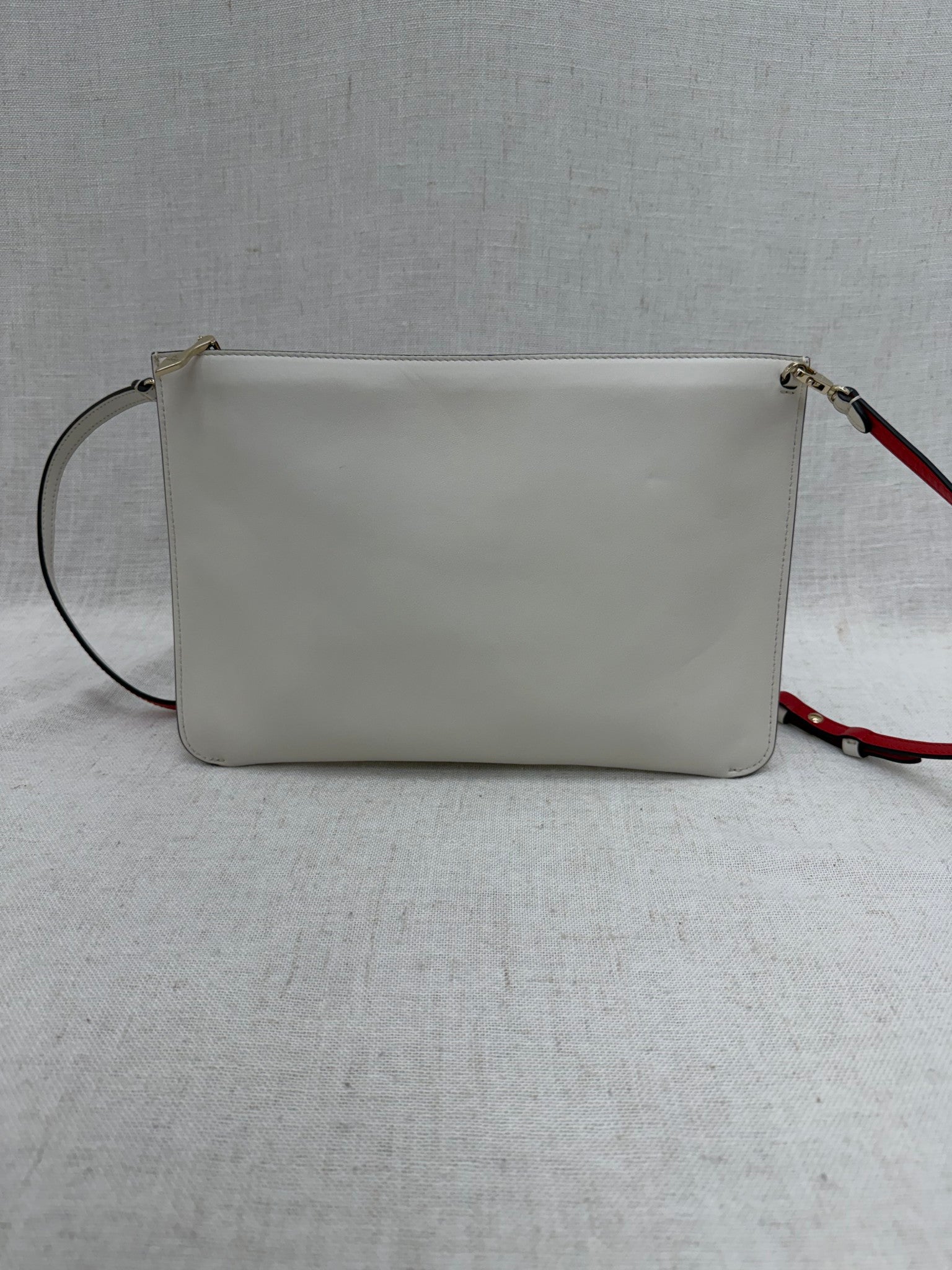 Christian Louboutin White Leather Studded Crossbody