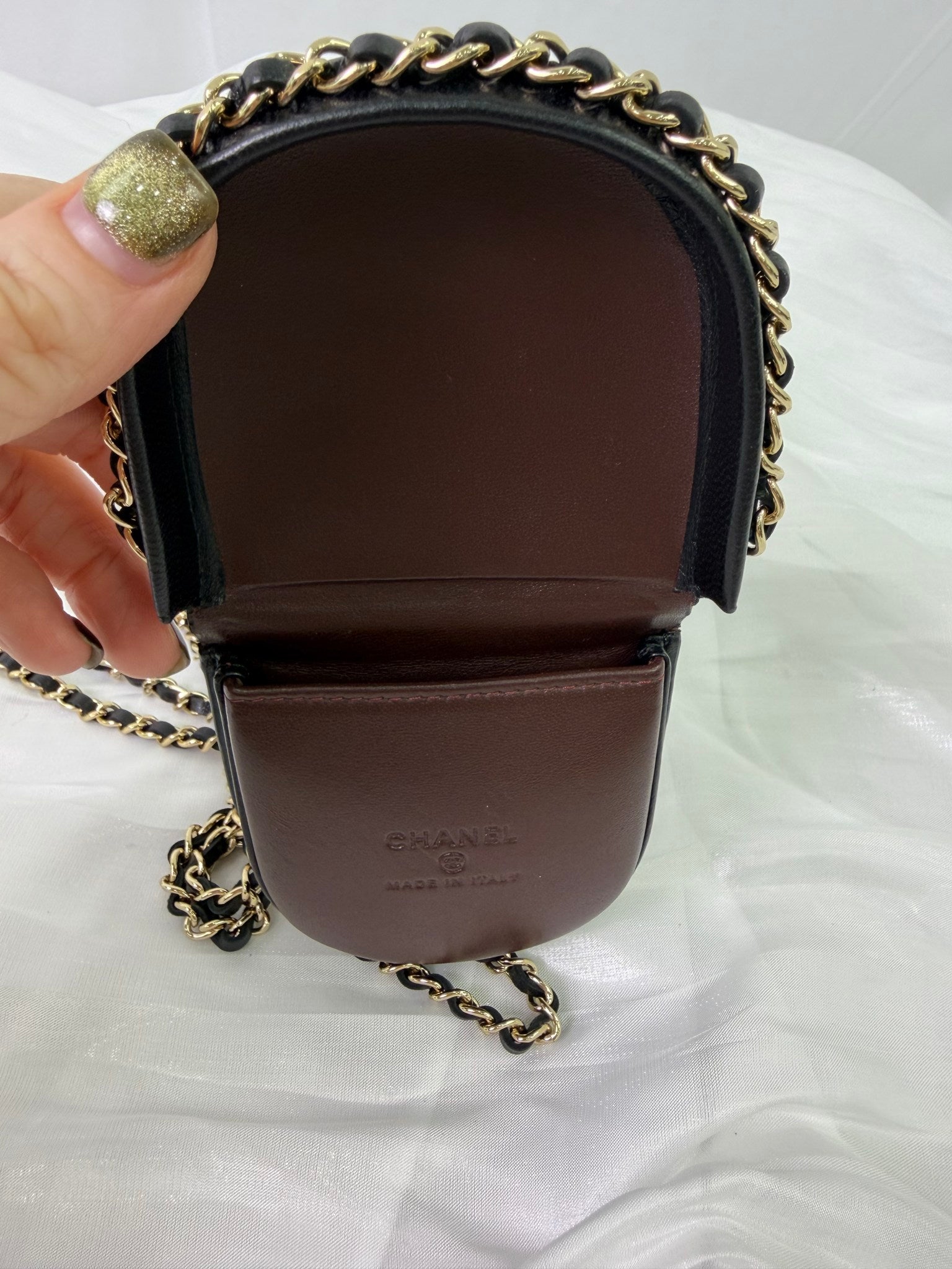 Chanel Black Lambskin Mini Coco Mail Flap Bag