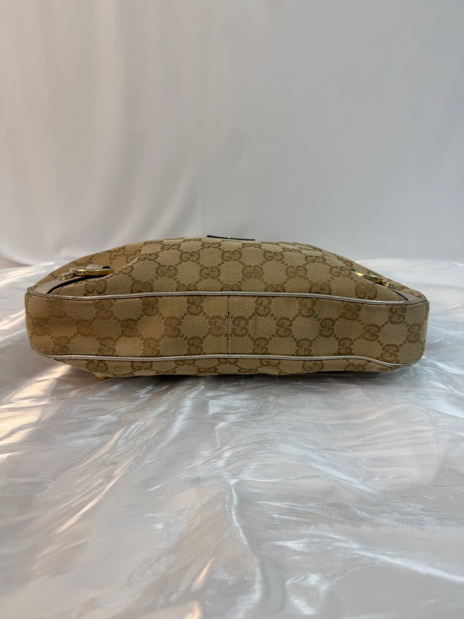Gucci Brown Canvas Abbey Hobo Bag