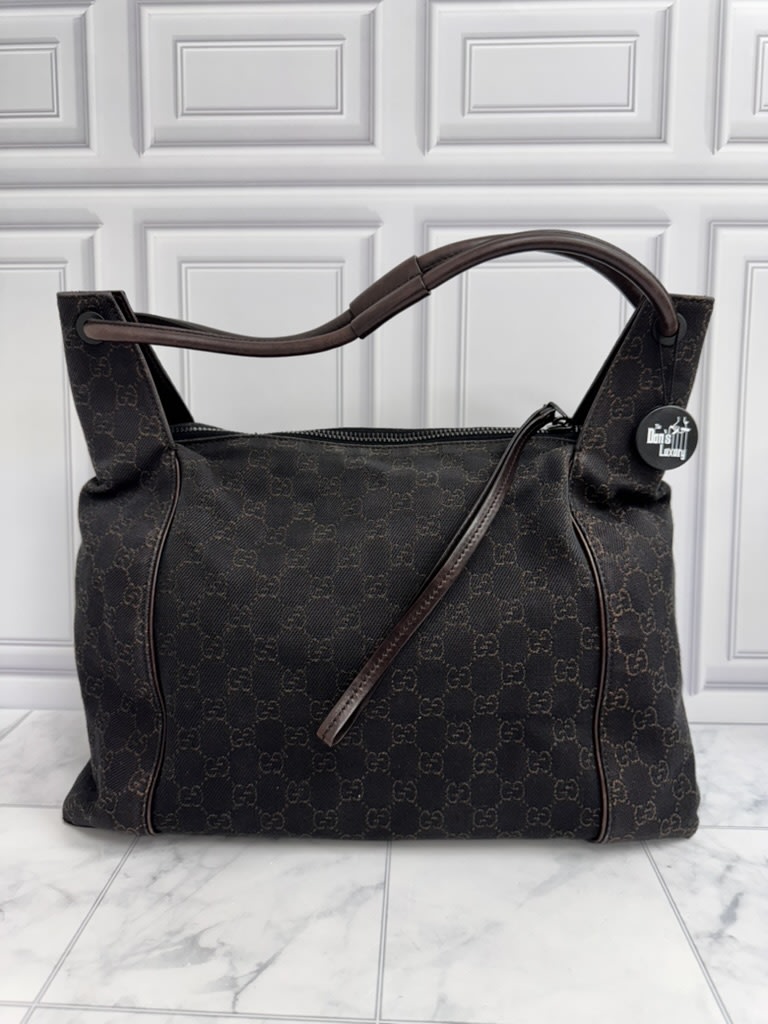 Gucci Brown GG Monogram Canvas Shoulder Bag