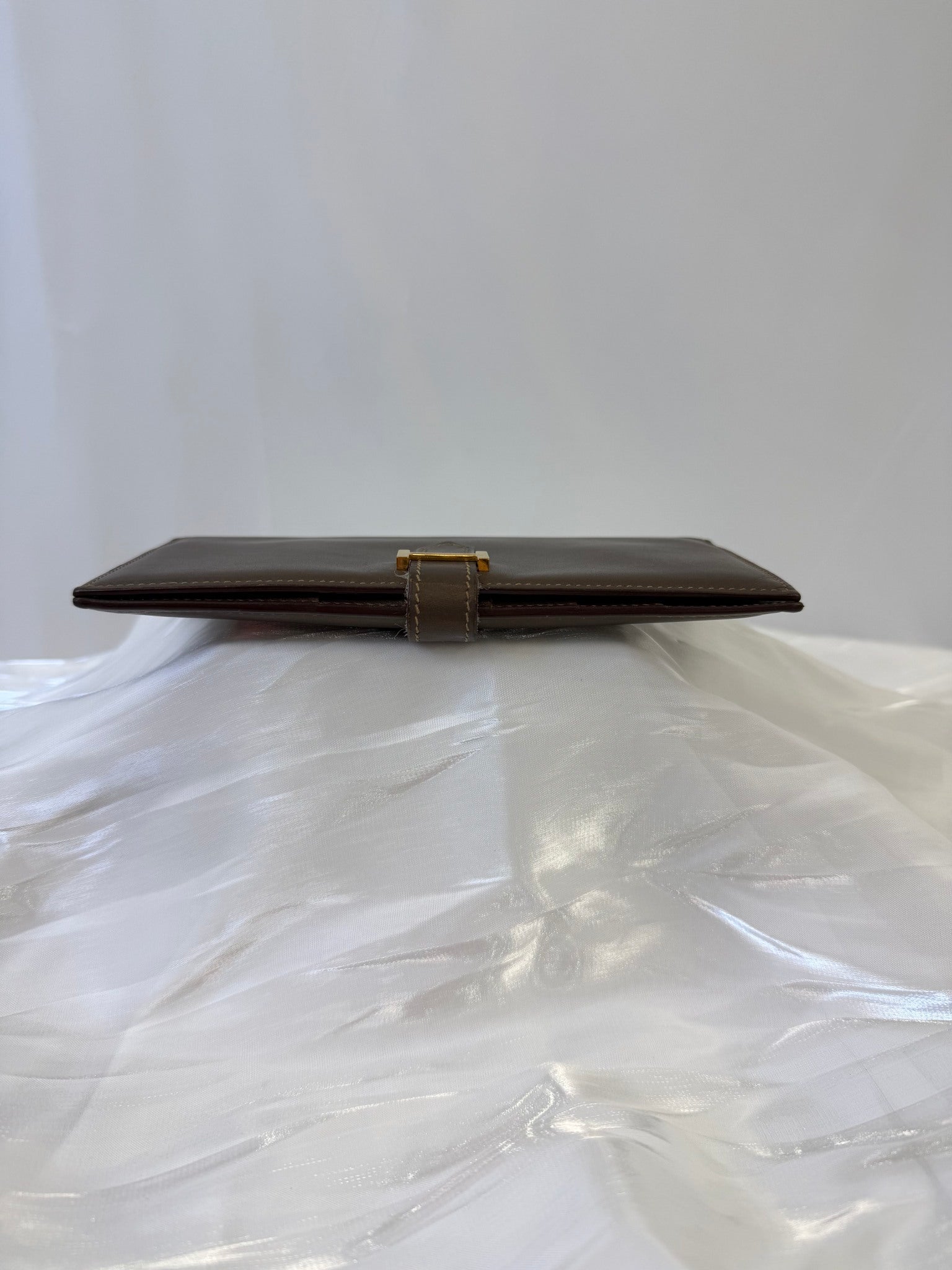 Hermes Bronze Leather Bearn Wallet