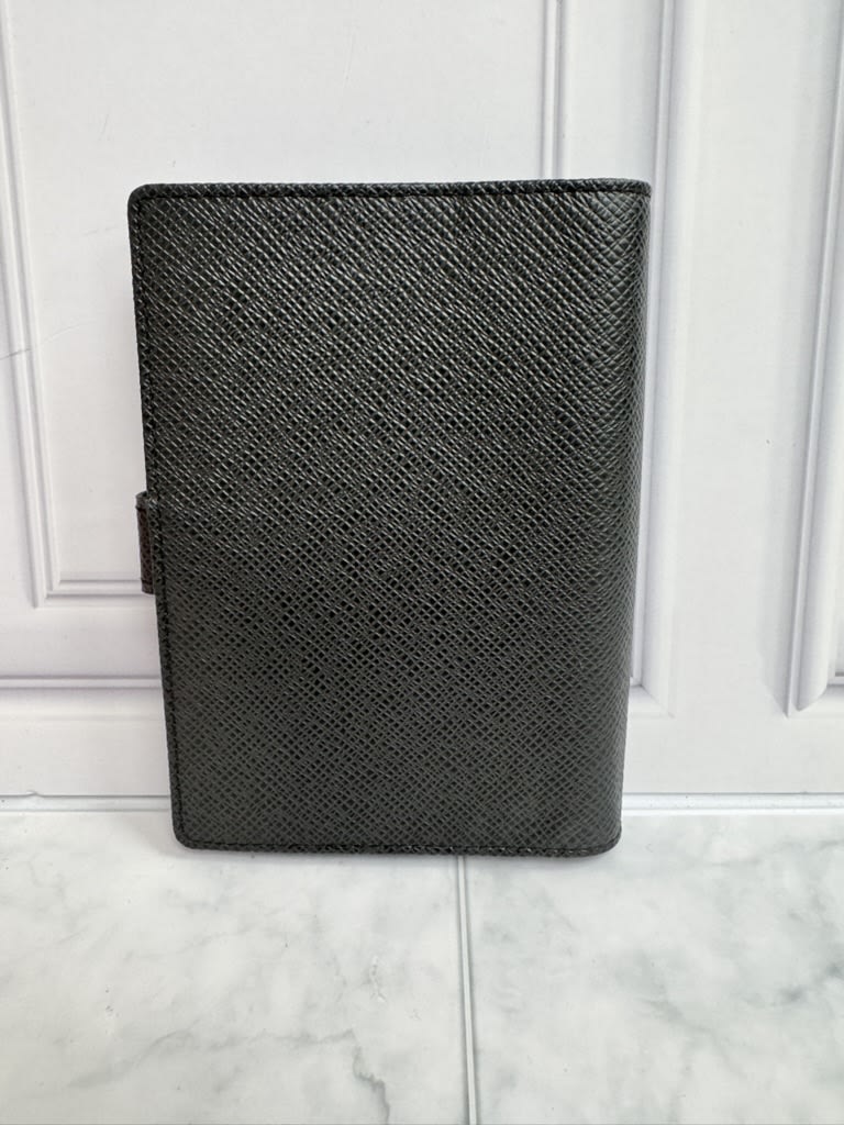 Louis Vuitton Black Taiga Agenda PM